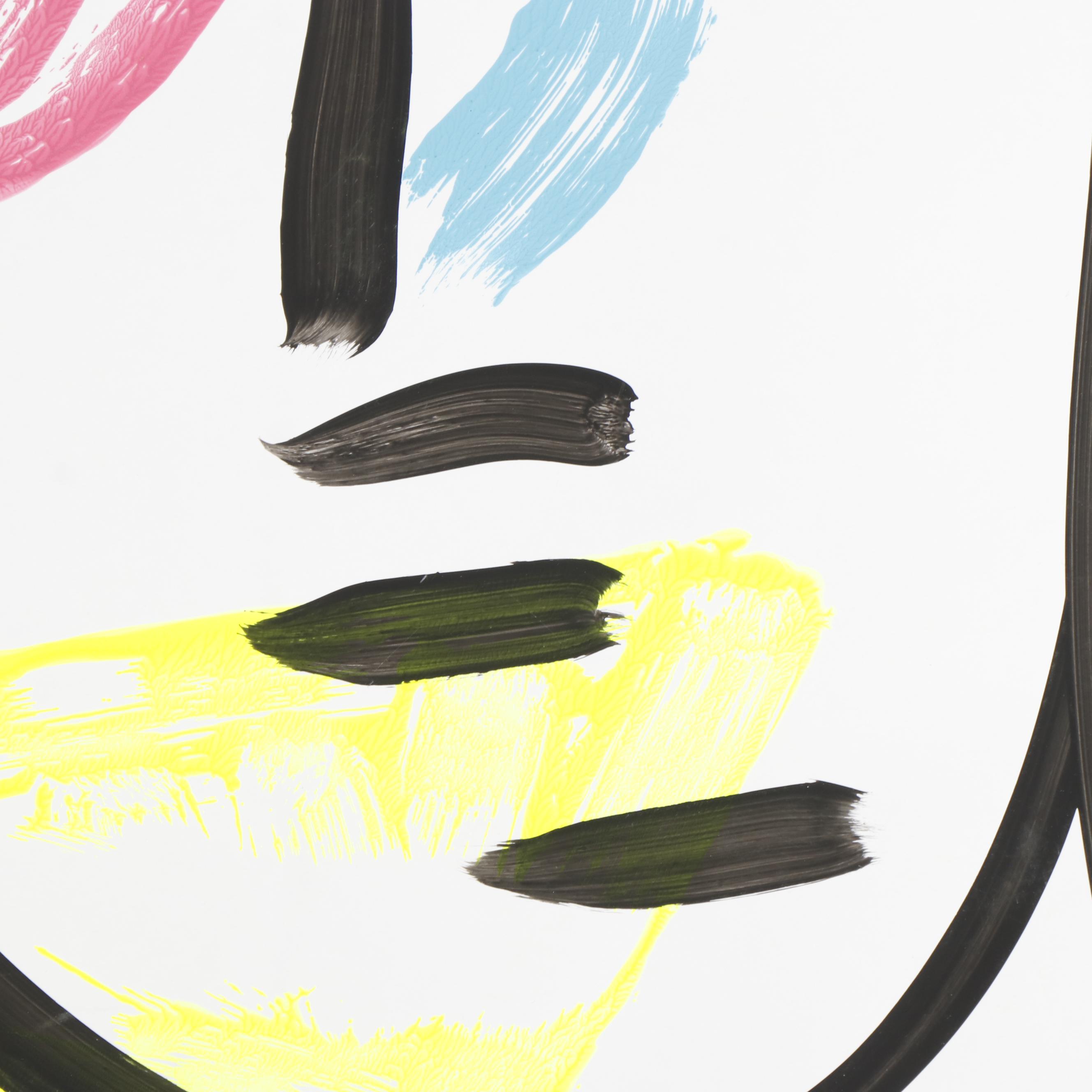 Peter Keil Abstract Portrait Composition Acrylic Painting