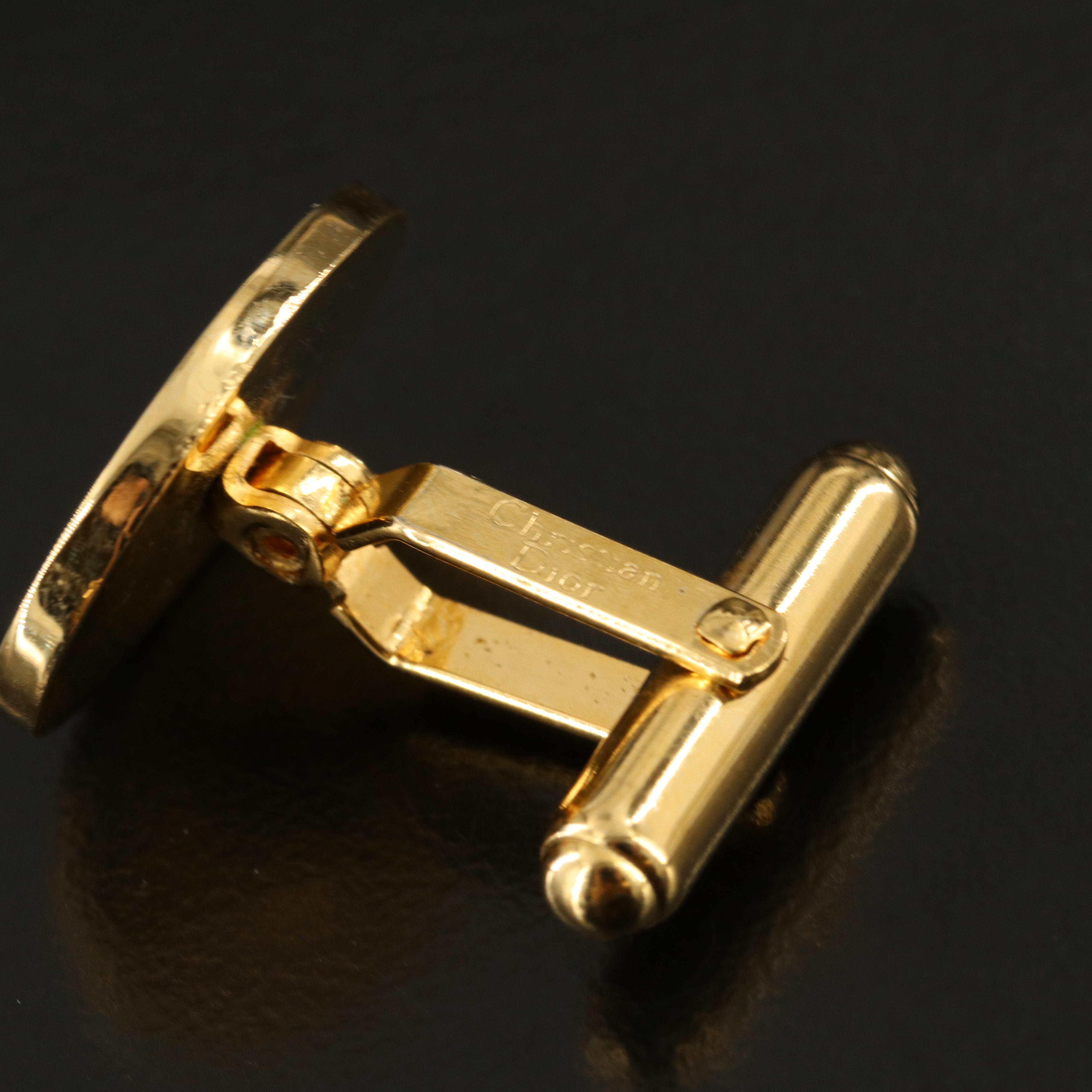 Christian Dior and Dunhill Cufflinks and Tie Clip