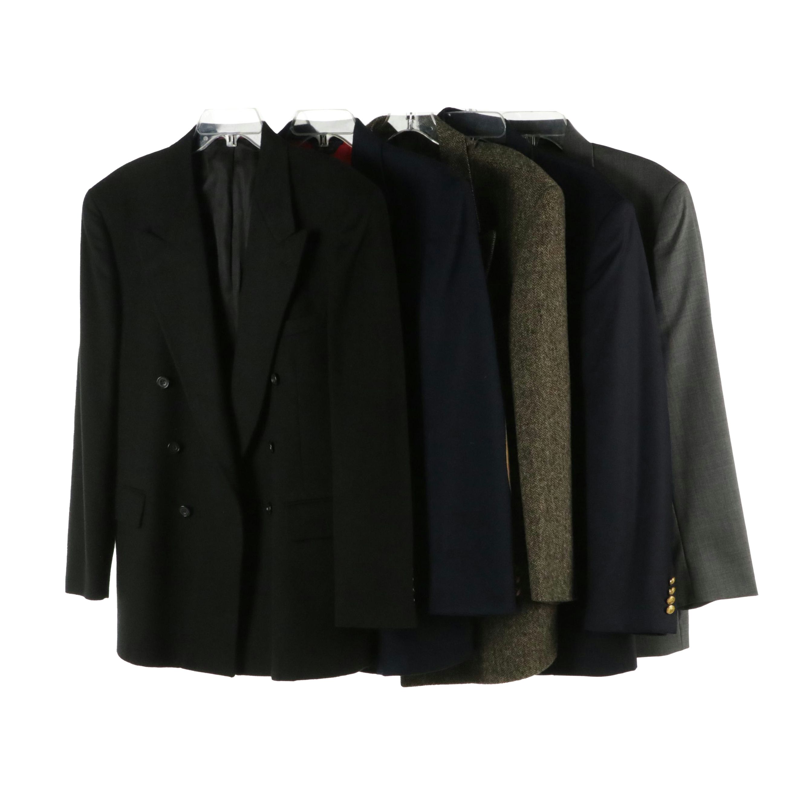 Men's Burberrys Herringbone Camel Hair Blazer, Pendleton Navy Wool Coat & More