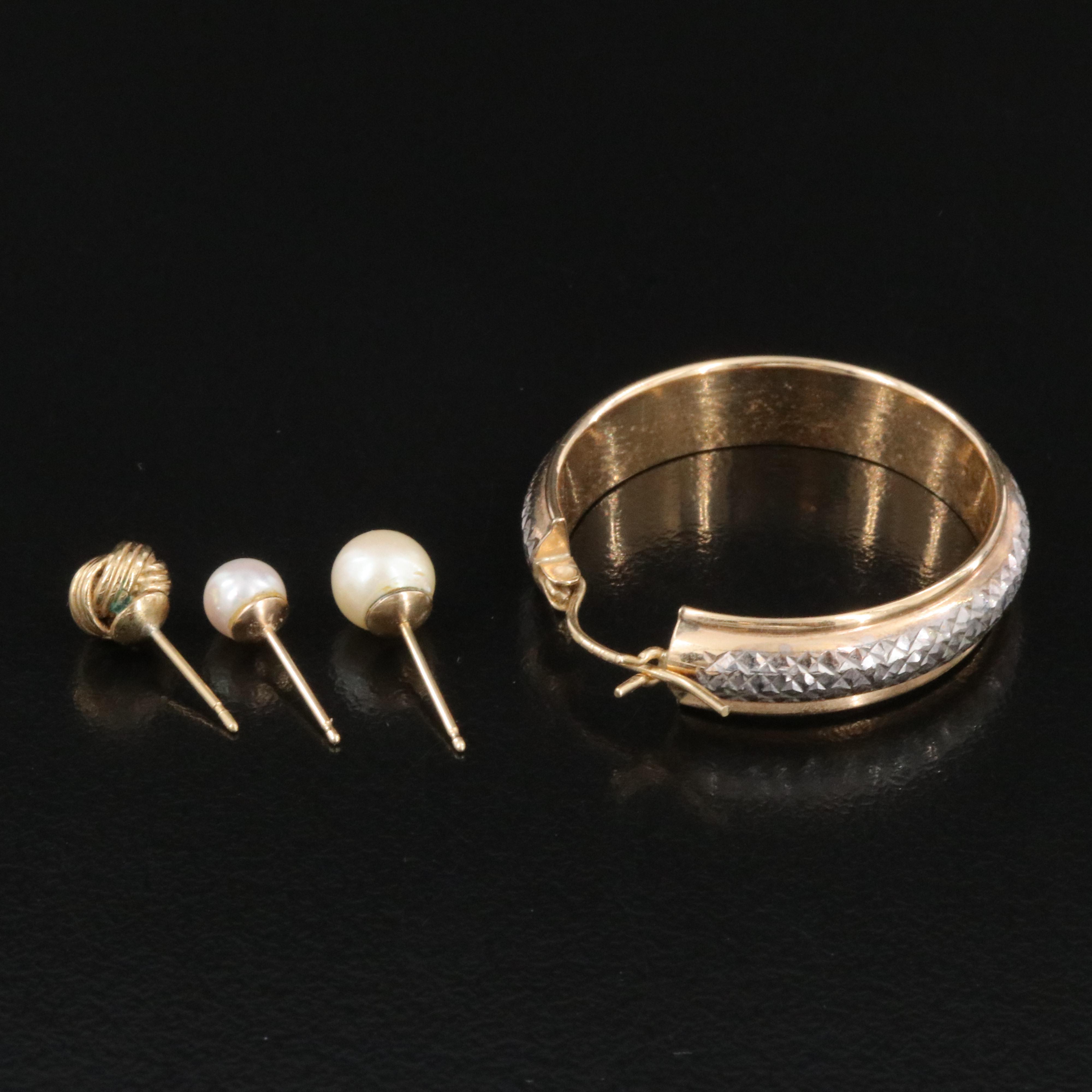 Single Earring Collection Featuring 14K Including Pearl and Imitation Pearl