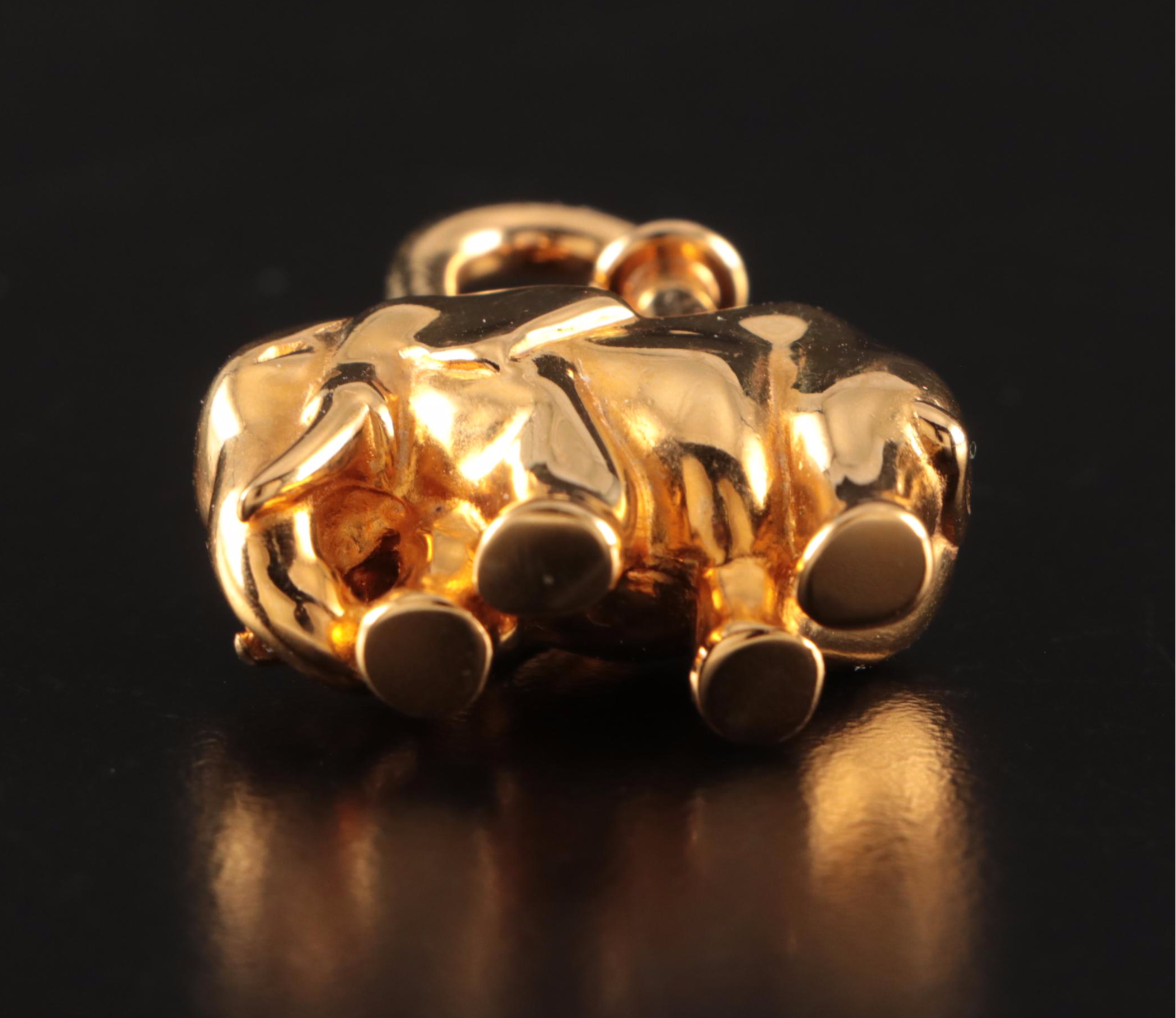 Hermès Gold Plate Elephant Cadena Bag Charm