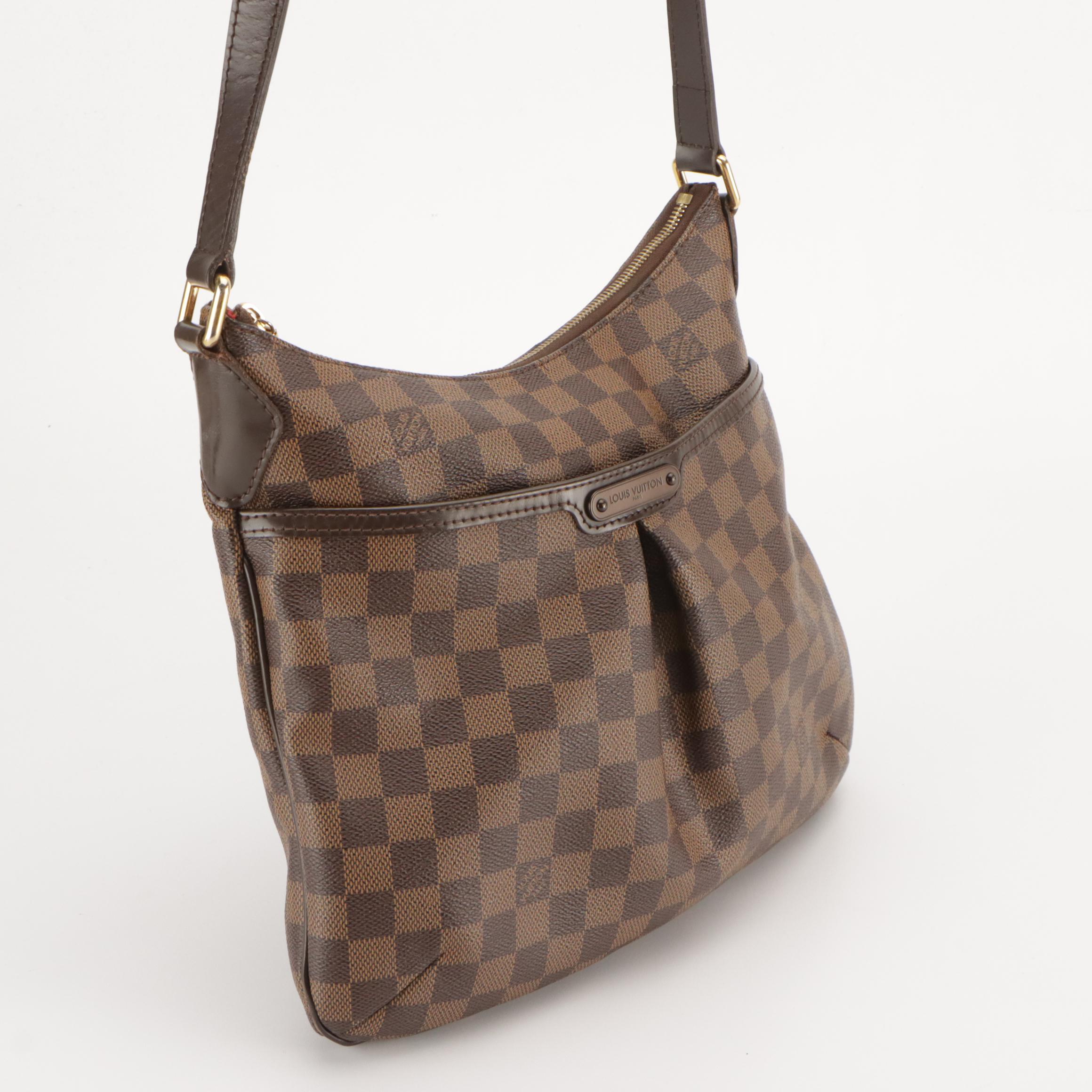 Louis Vuitton Bloomsbury PM Bag in Damier Ebene Coated Canvas and Leather