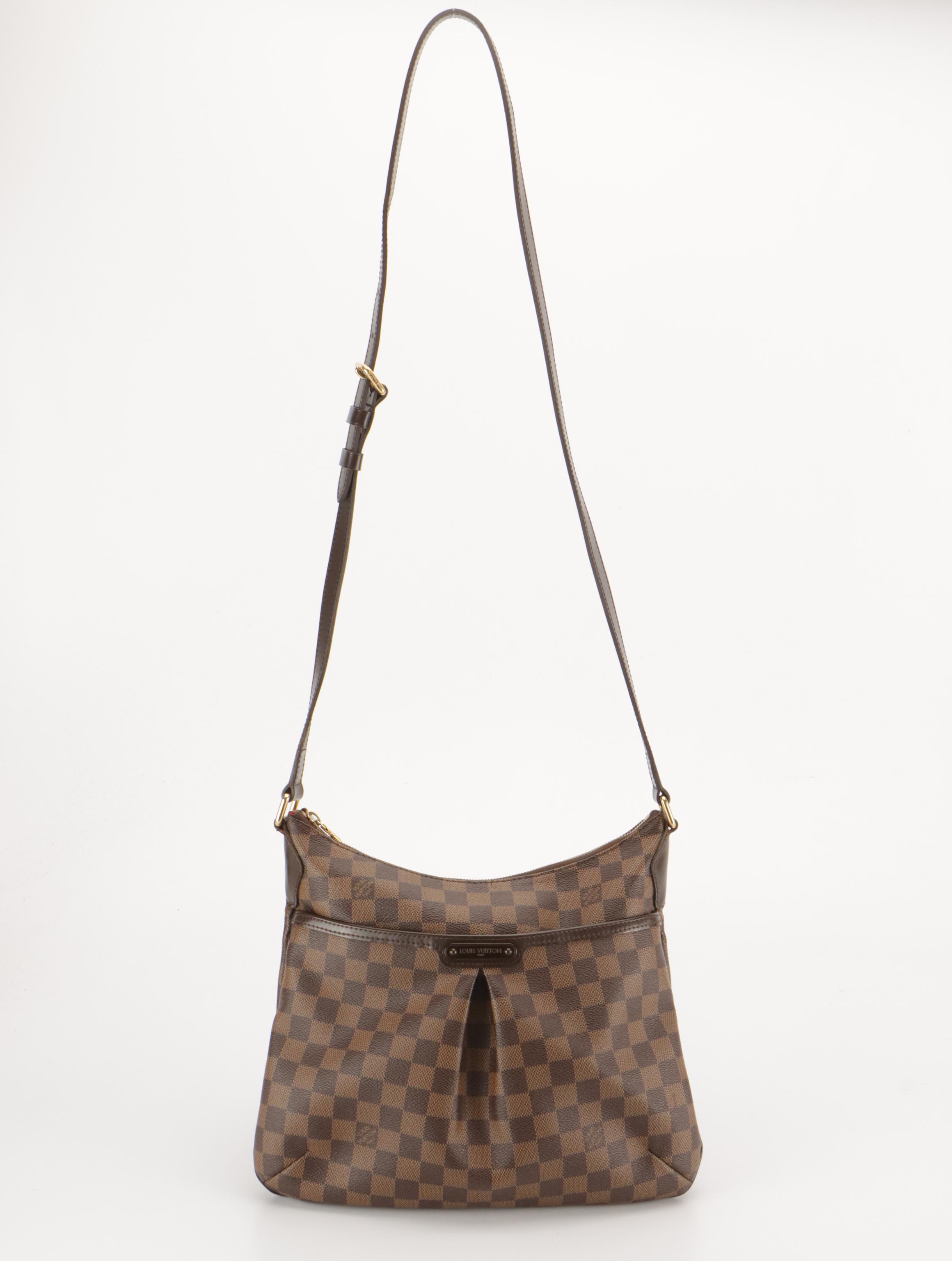 Louis Vuitton Bloomsbury PM Bag in Damier Ebene Coated Canvas and Leather
