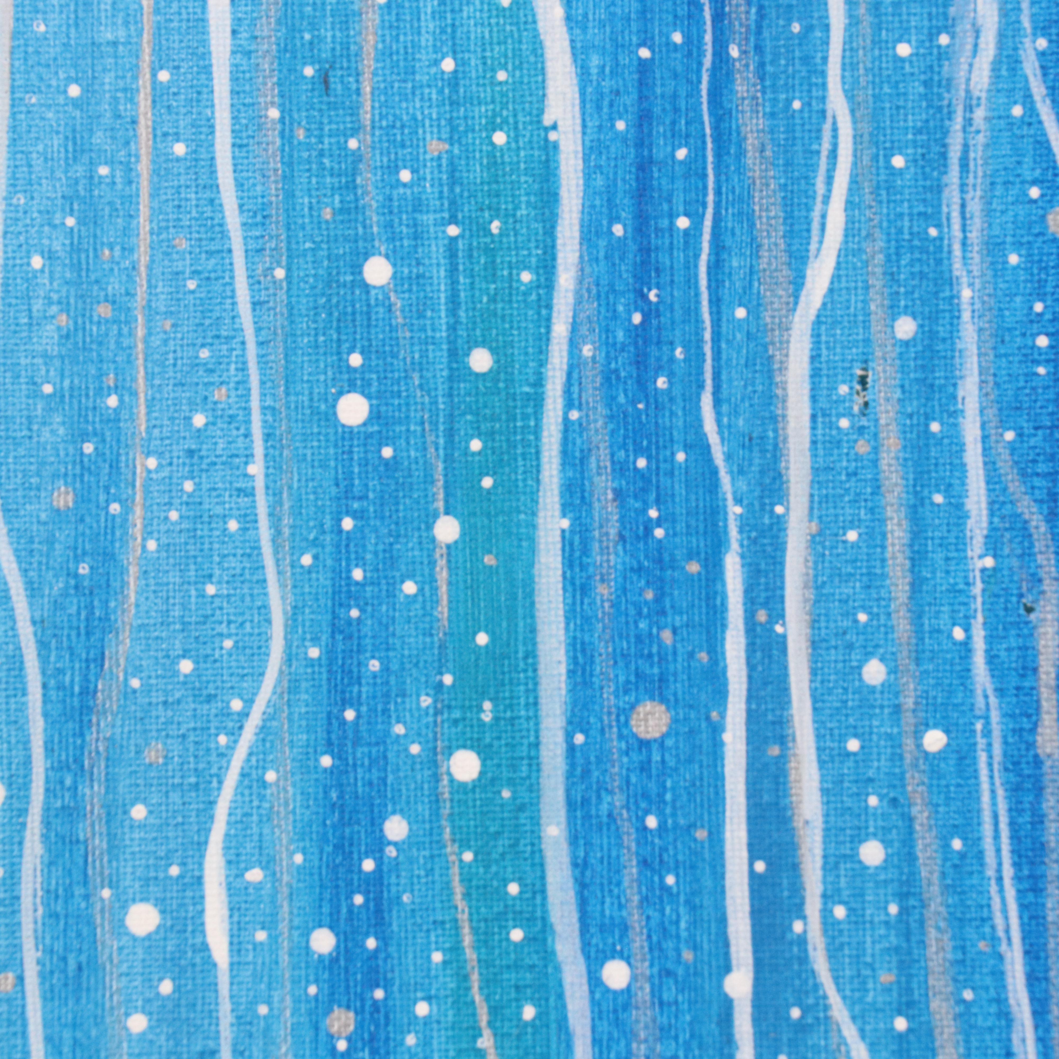 Karen Gibson Acrylic Diptych "Rainy Day Fishing"