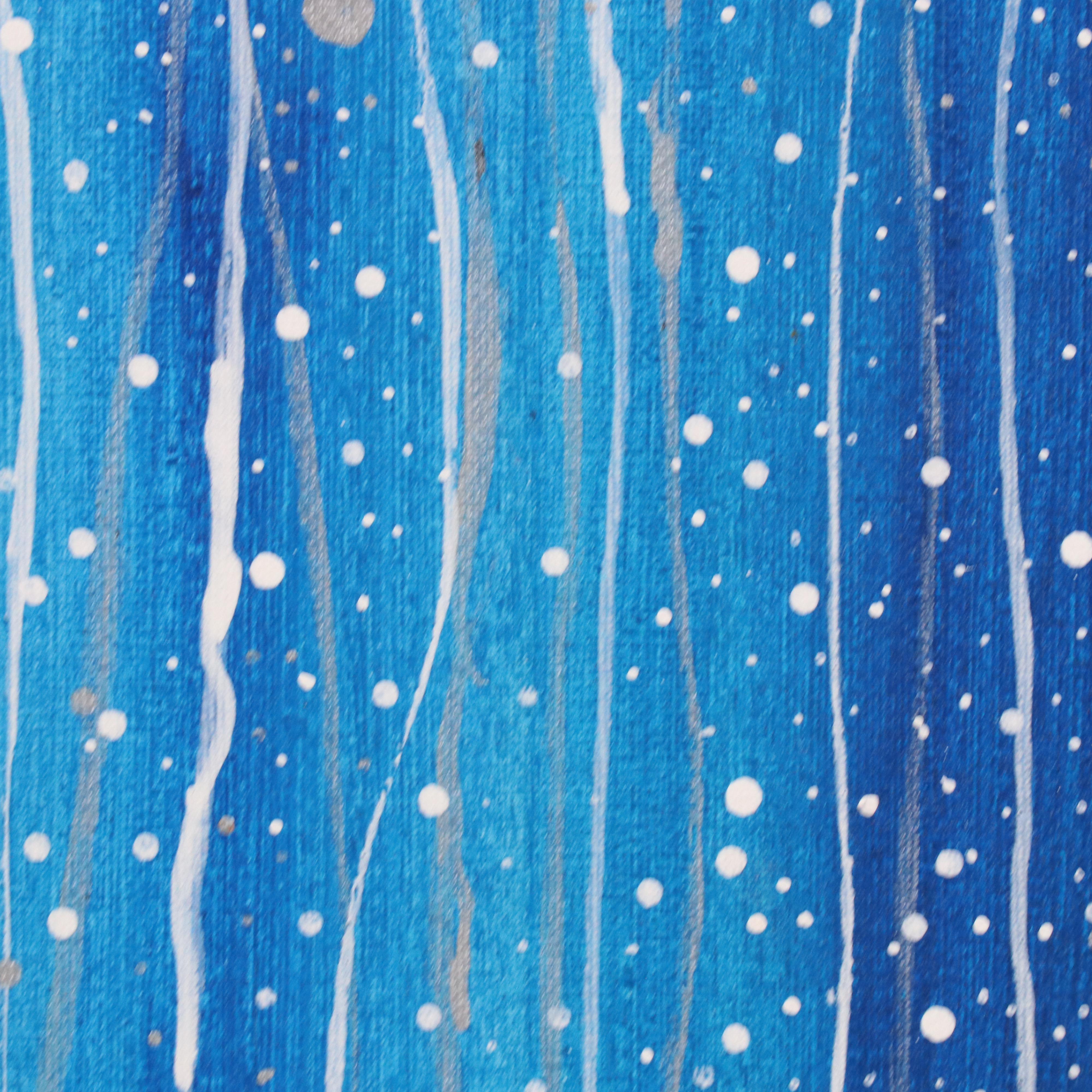 Karen Gibson Acrylic Diptych "Rainy Day Fishing"