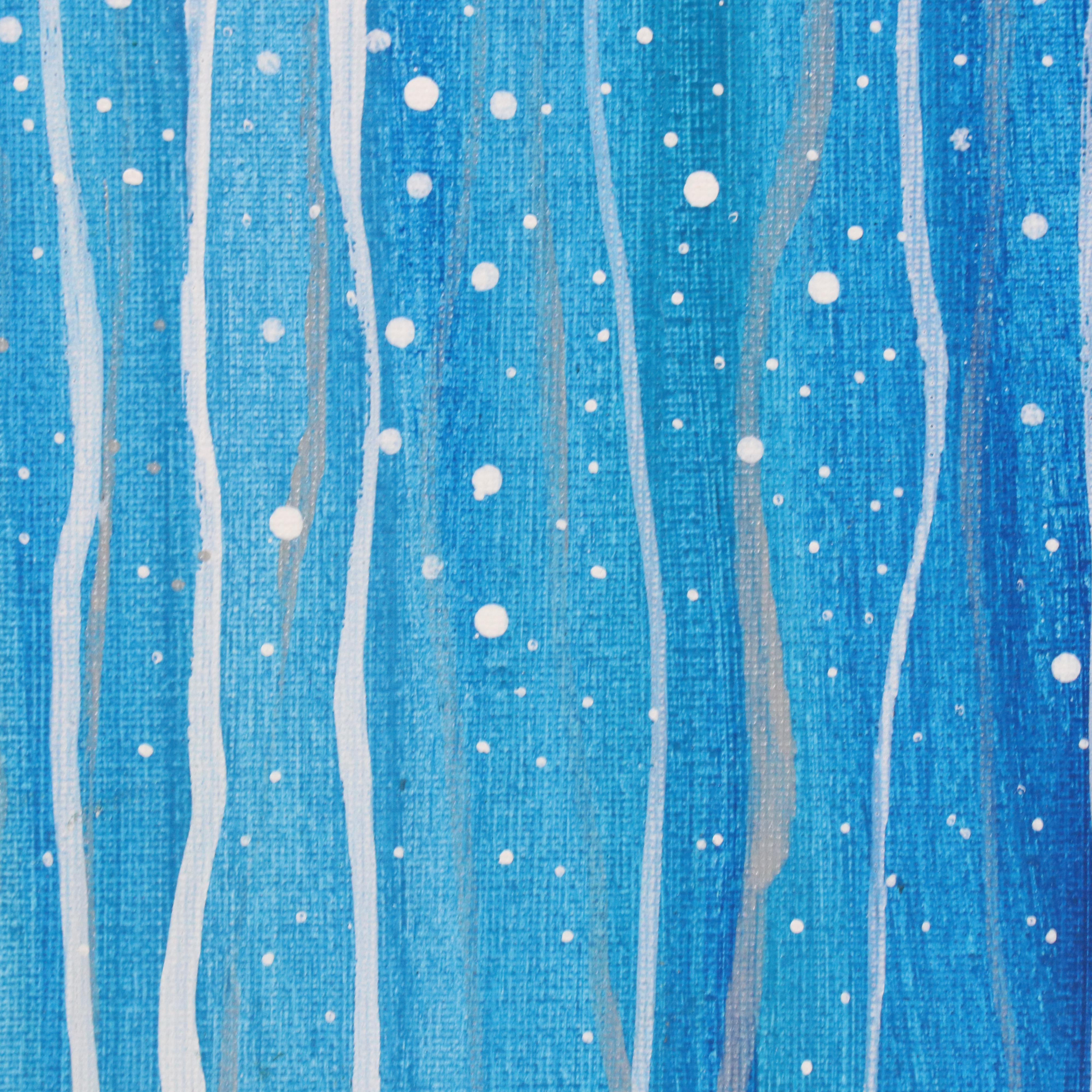 Karen Gibson Acrylic Diptych "Rainy Day Fishing"