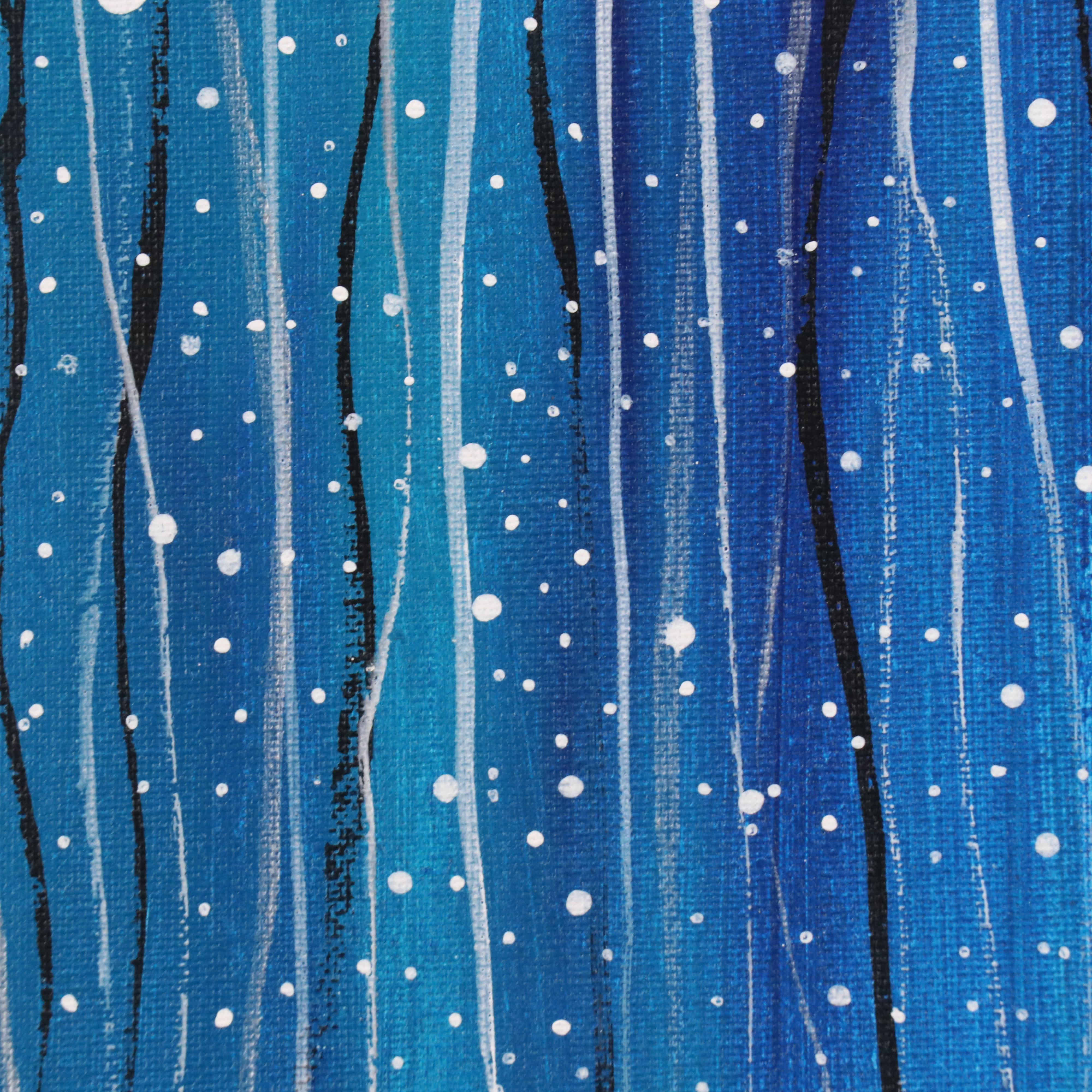 Karen Gibson Acrylic Diptych "Rainy Day Fishing"