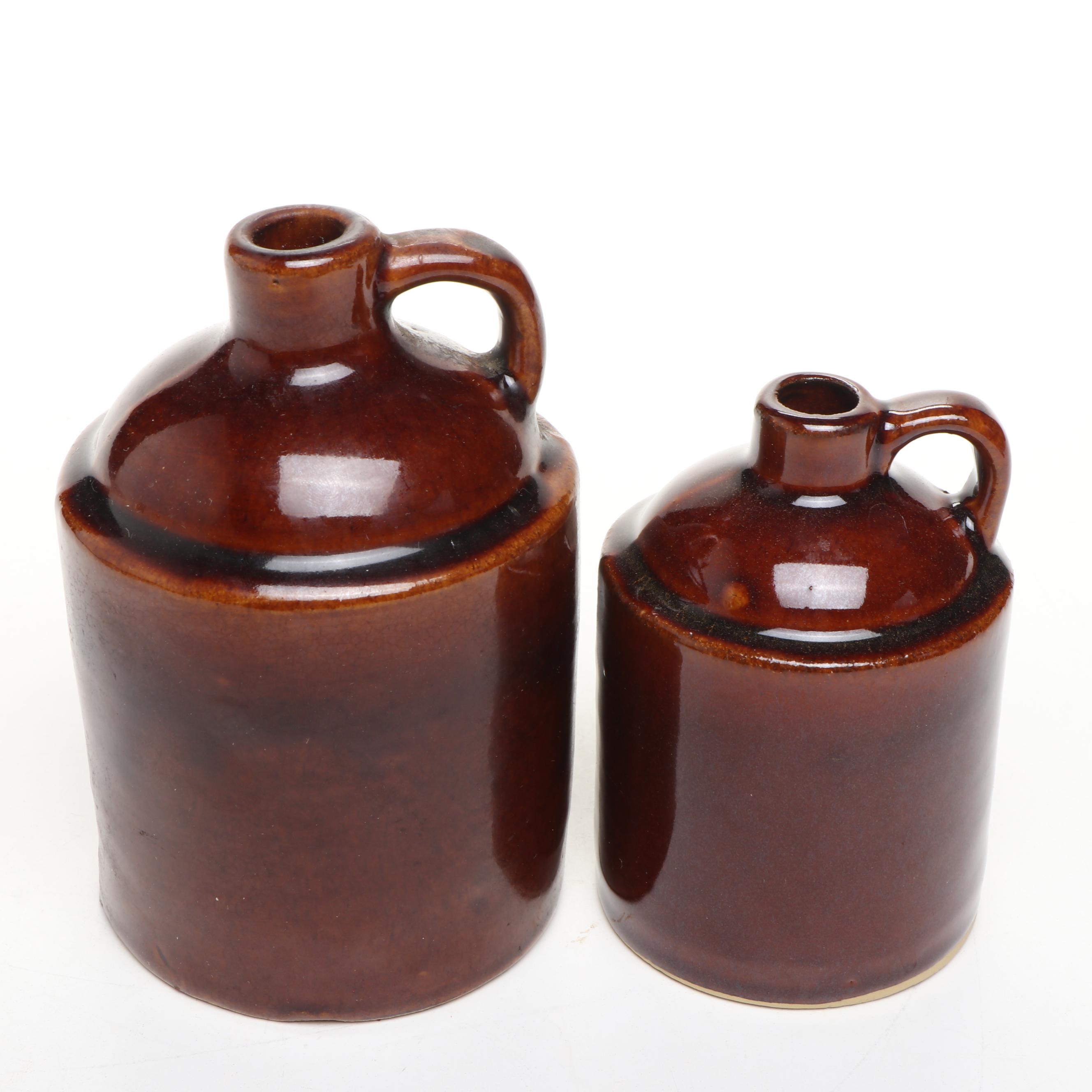 Miniature Stoneware Crock Jugs and Canisters