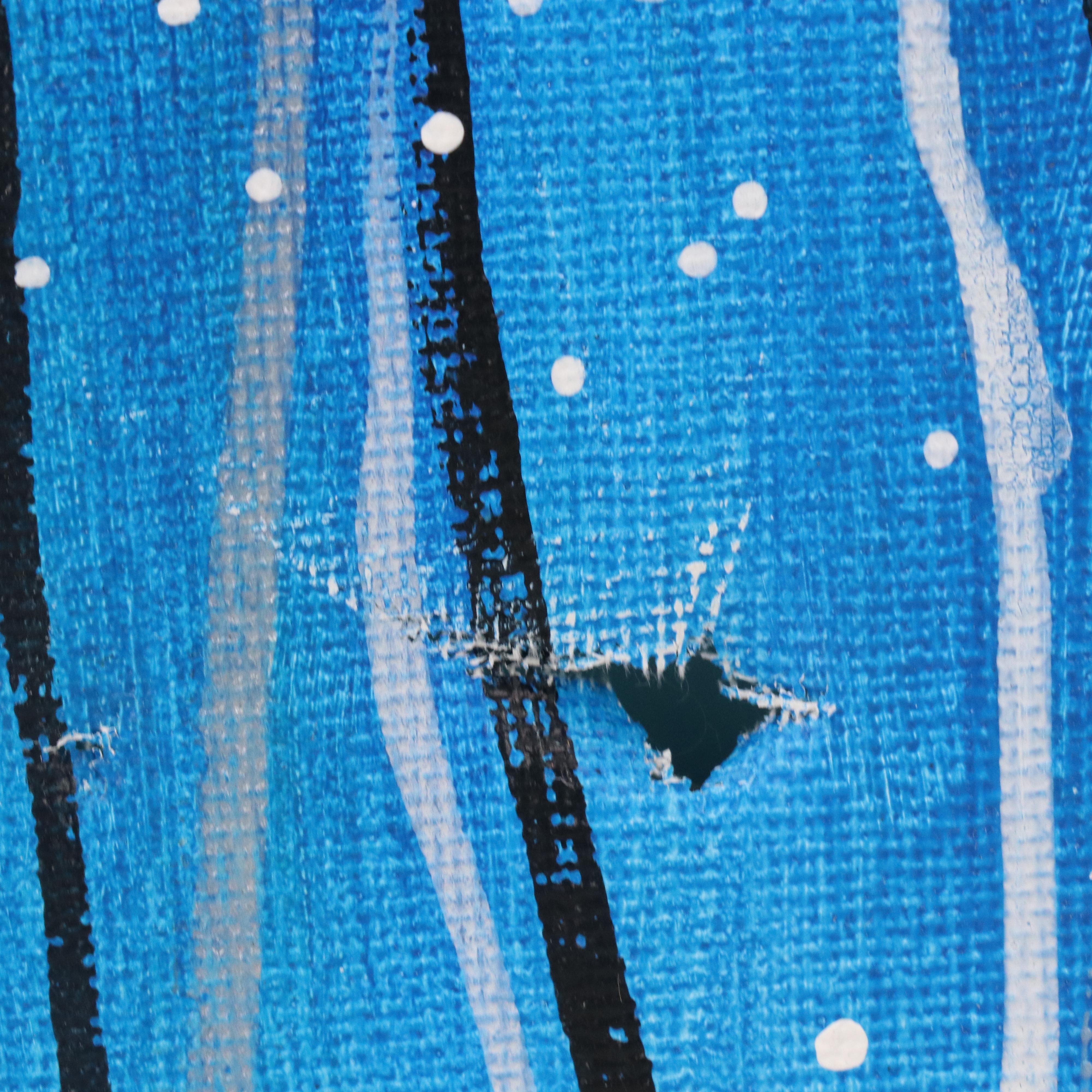 Karen Gibson Acrylic Diptych "Rainy Day Fishing"