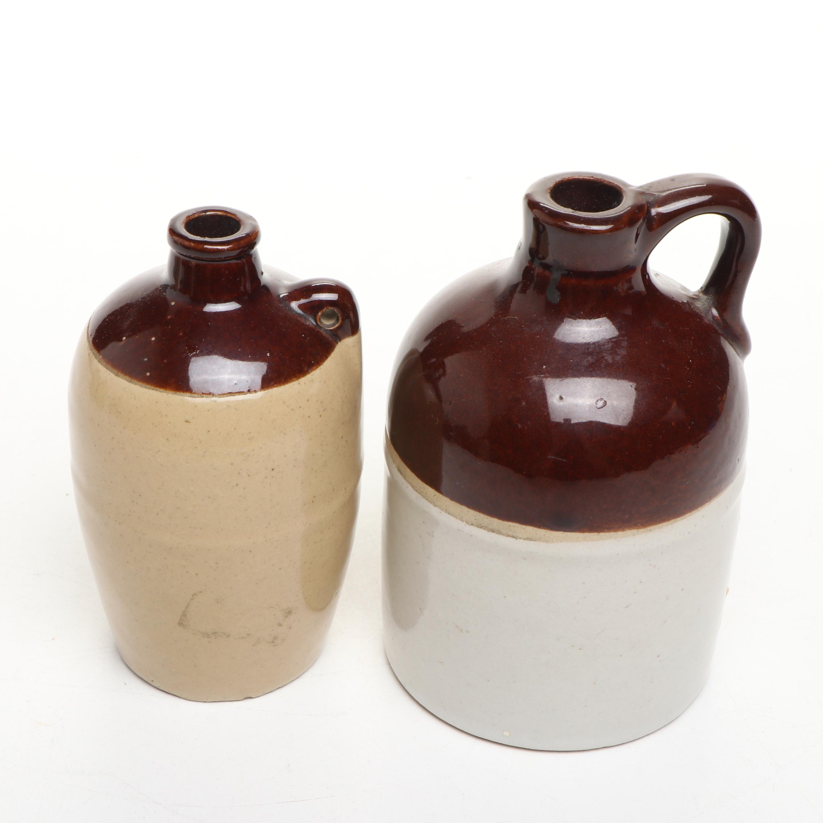 Miniature Stoneware Crock Jugs and Canisters