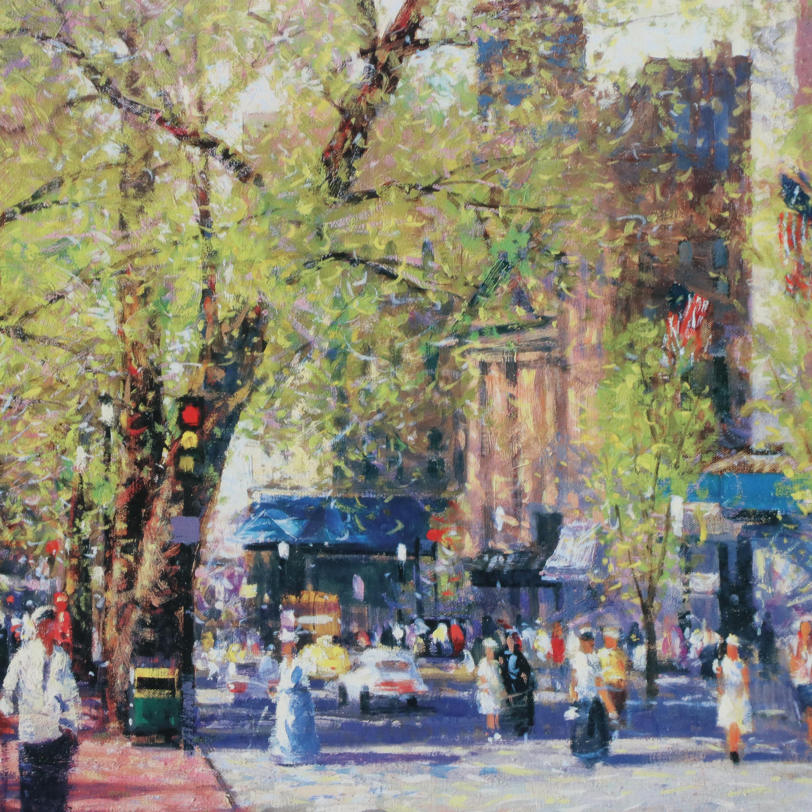 After John Terelak Cityscape Offset Lithograph "Arlington Street," 1995