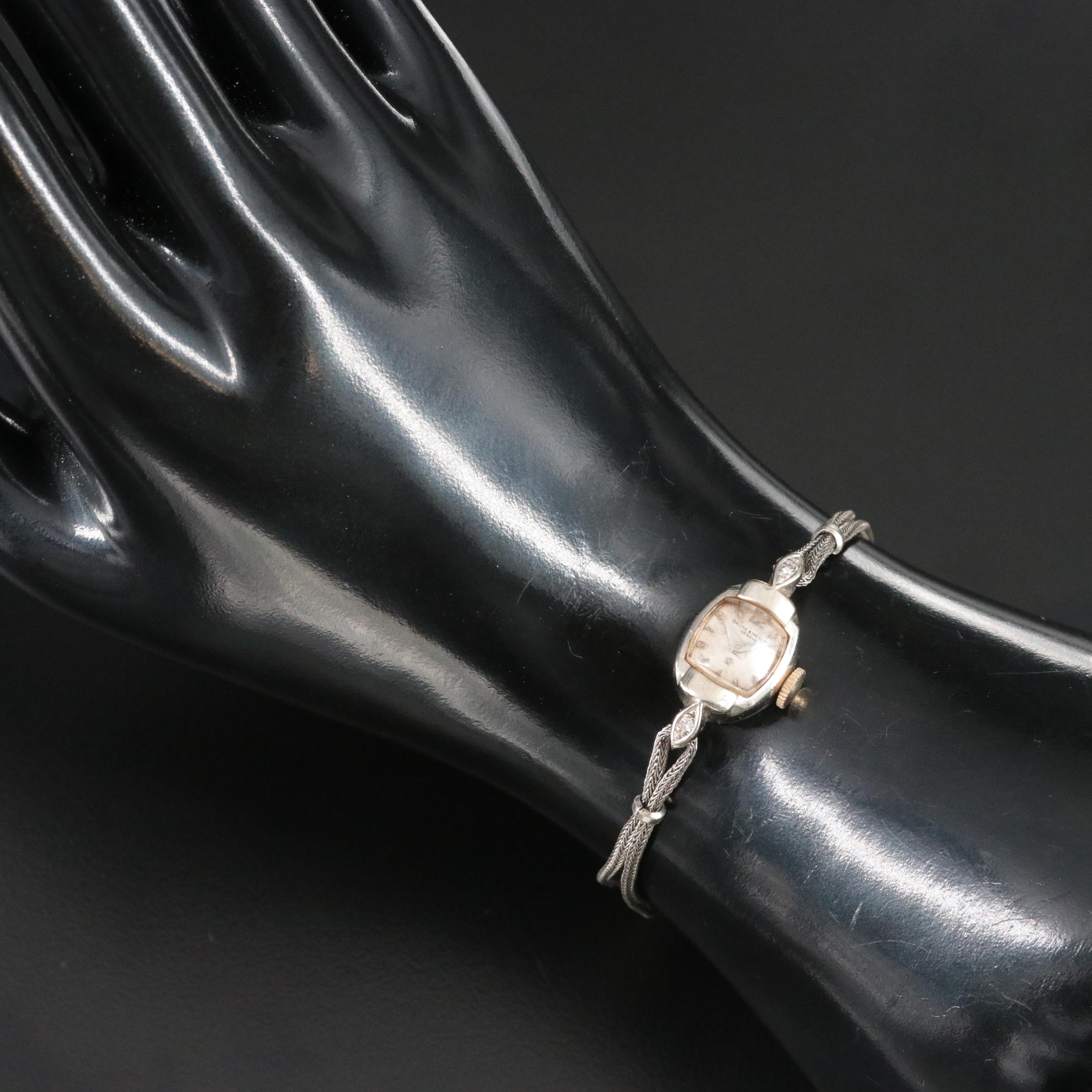 Baume & Mercier Diamond & 14K White Gold Vintage Watch