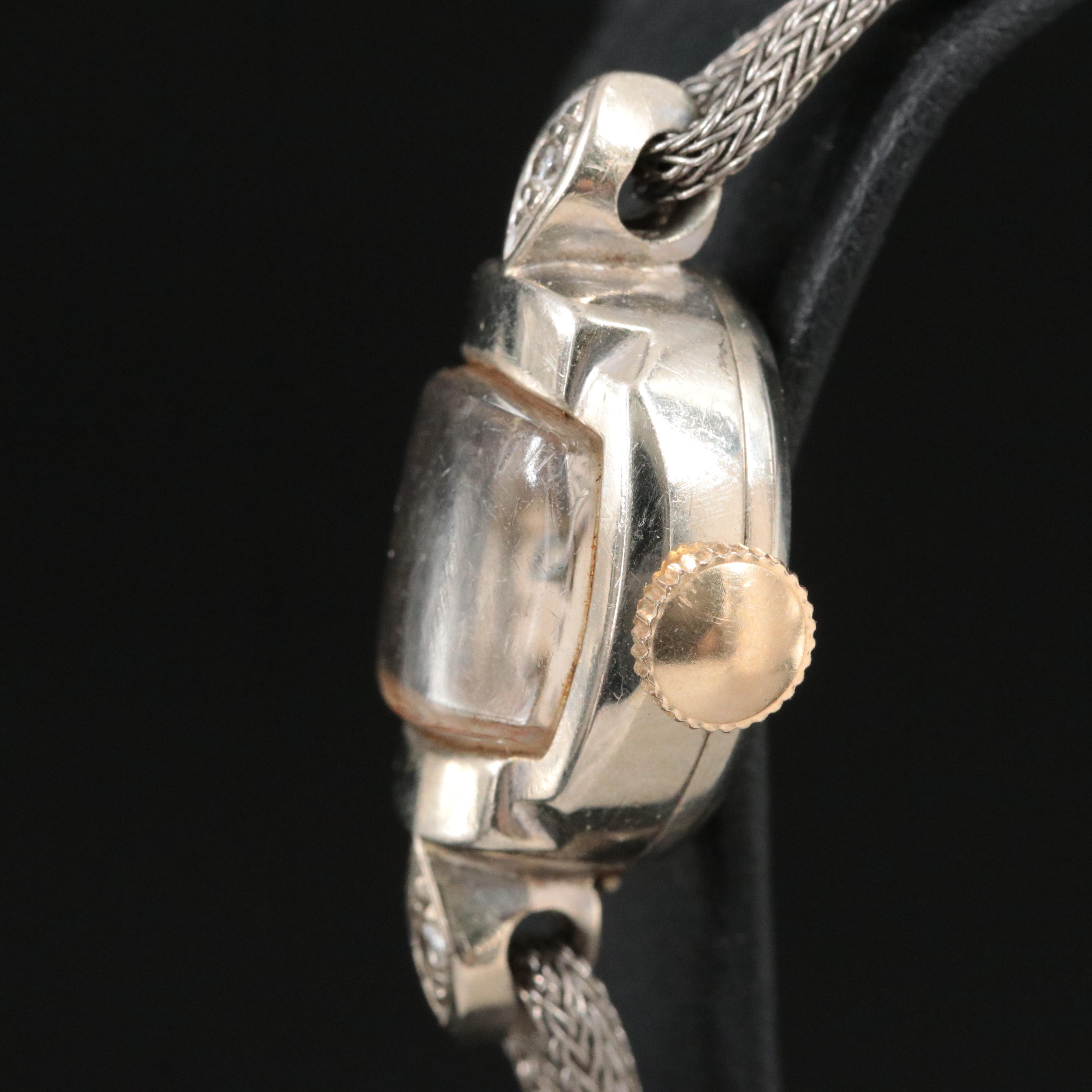 Baume & Mercier Diamond & 14K White Gold Vintage Watch