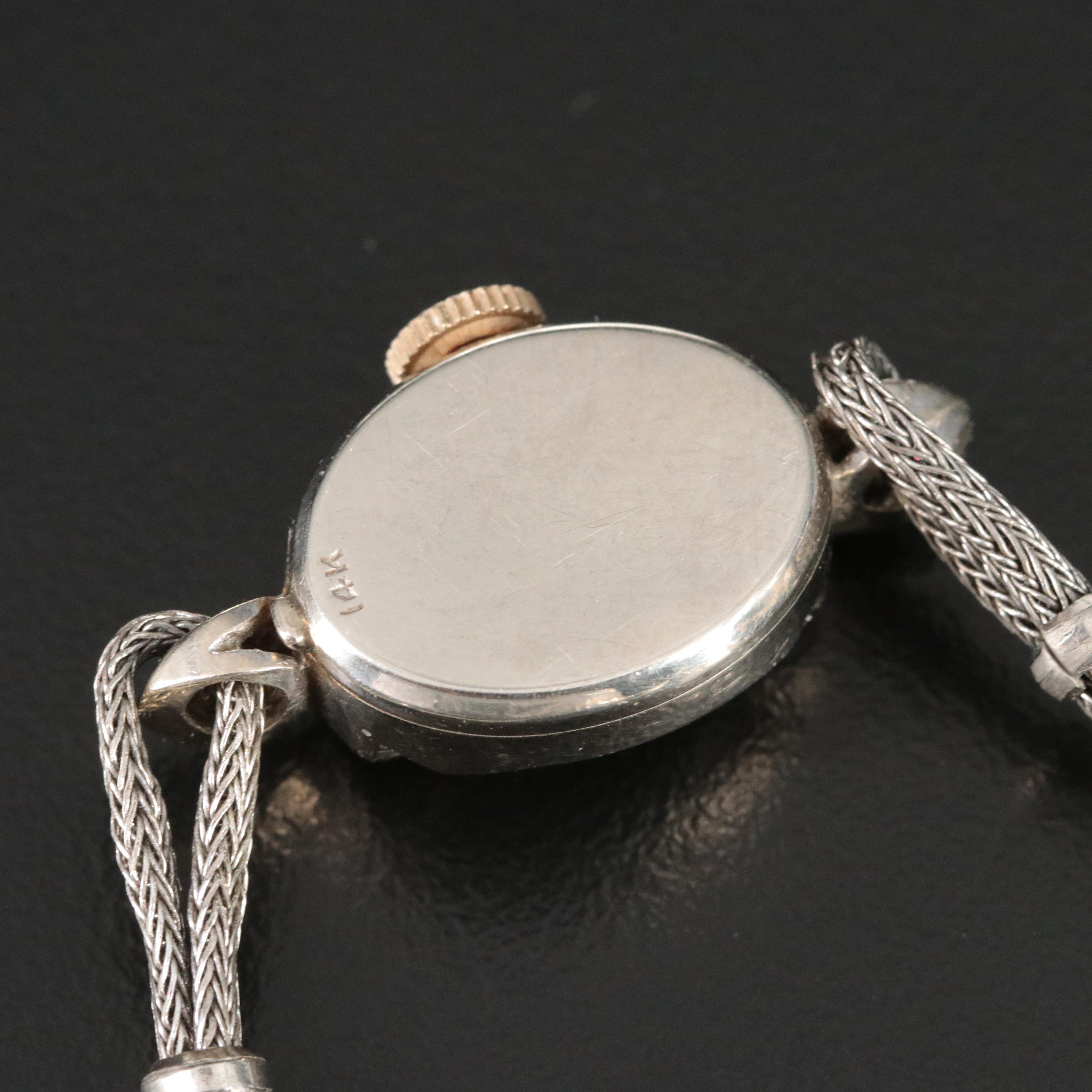 Baume & Mercier Diamond & 14K White Gold Vintage Watch