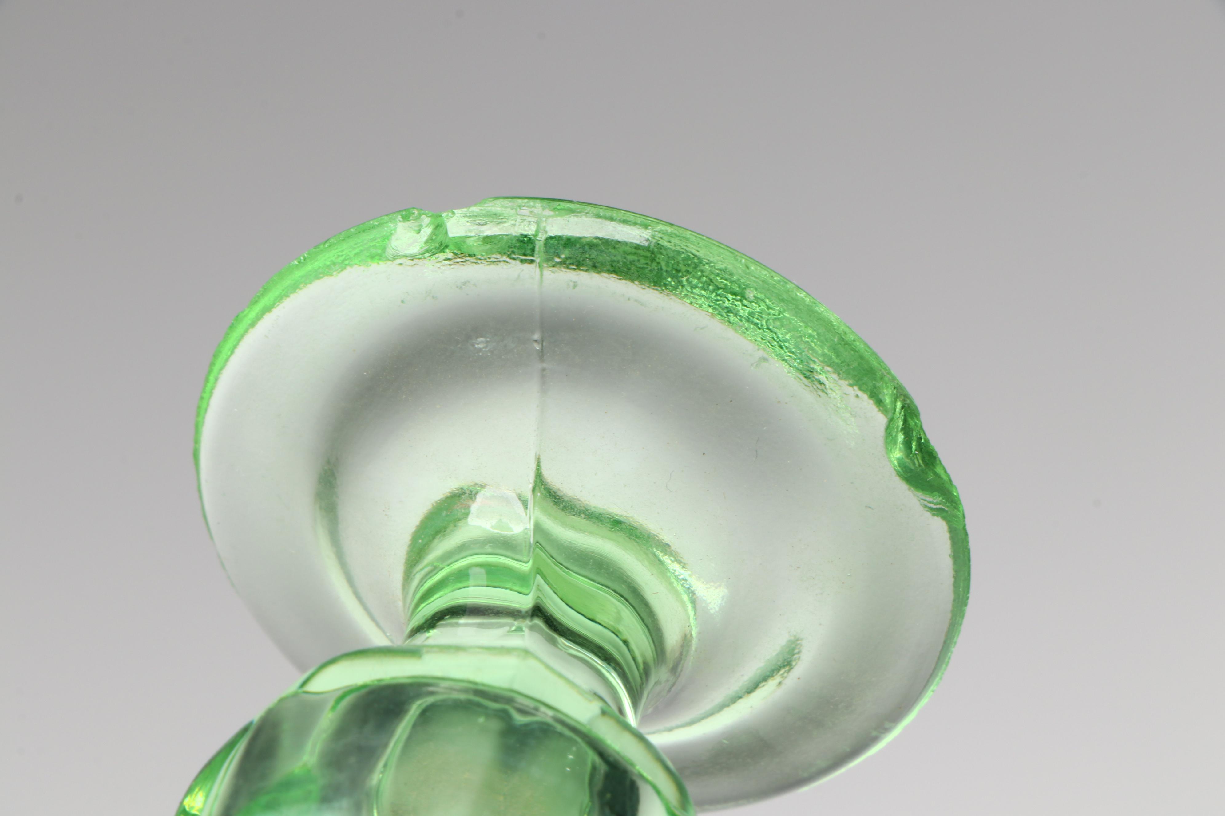 Anchor Hocking and Federal Uranium Glass Serveware with Openwork Glass Bowl