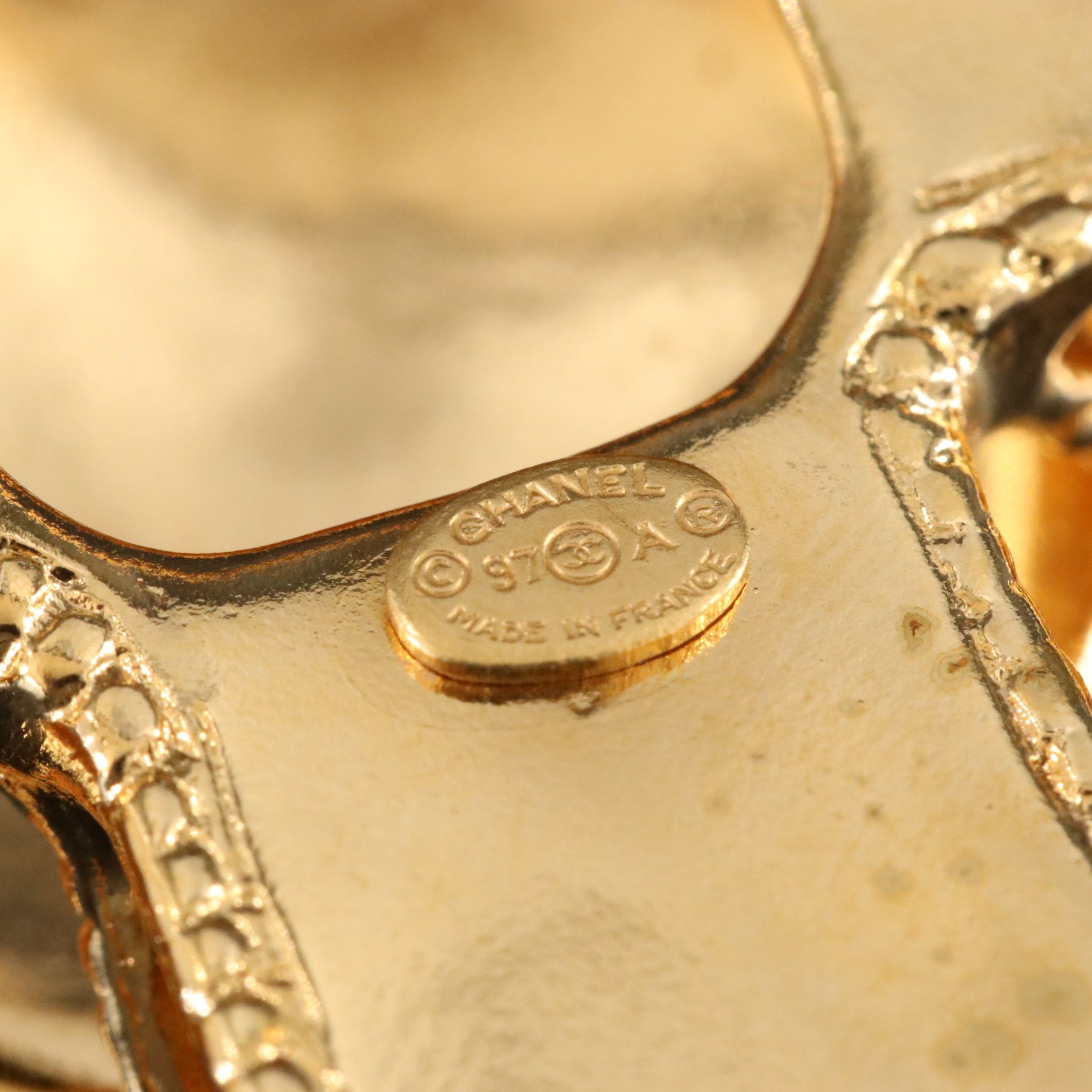 Chanel CC Ribbon Style Brooch 1997