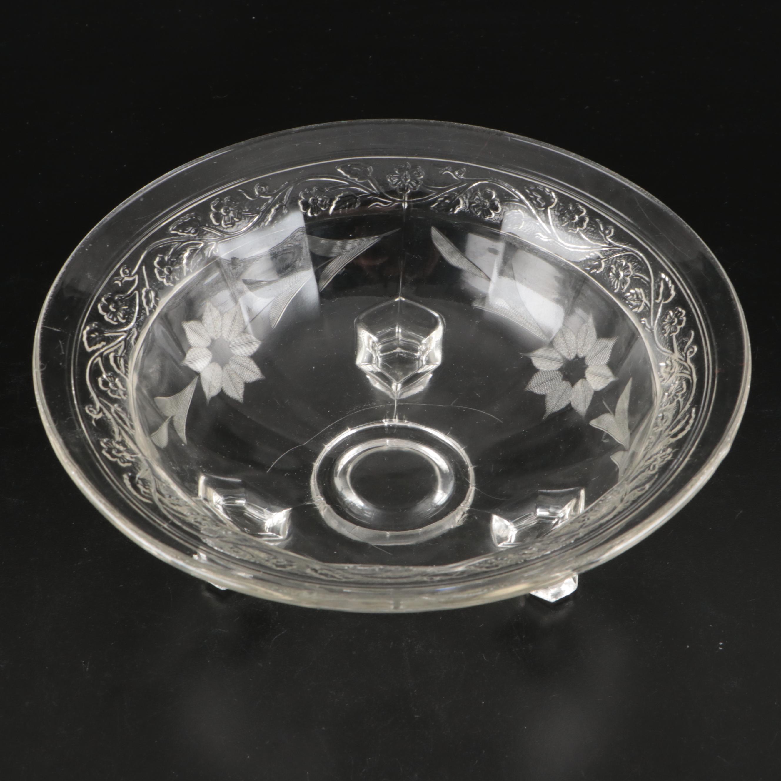 Vintage Depression Style Colored Glass Dishes and Other Glass Tableware