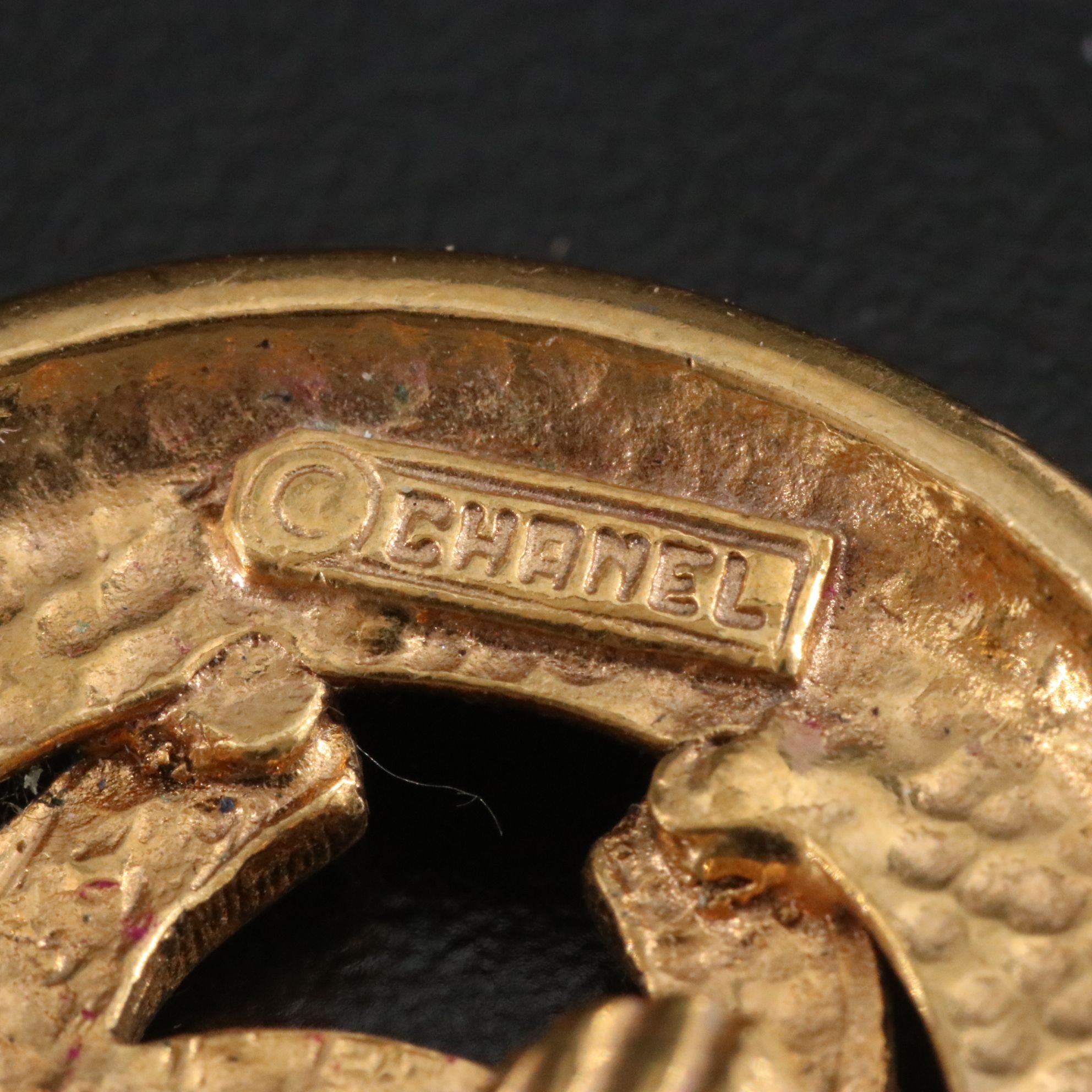 Chanel CC Round Clip Earrings