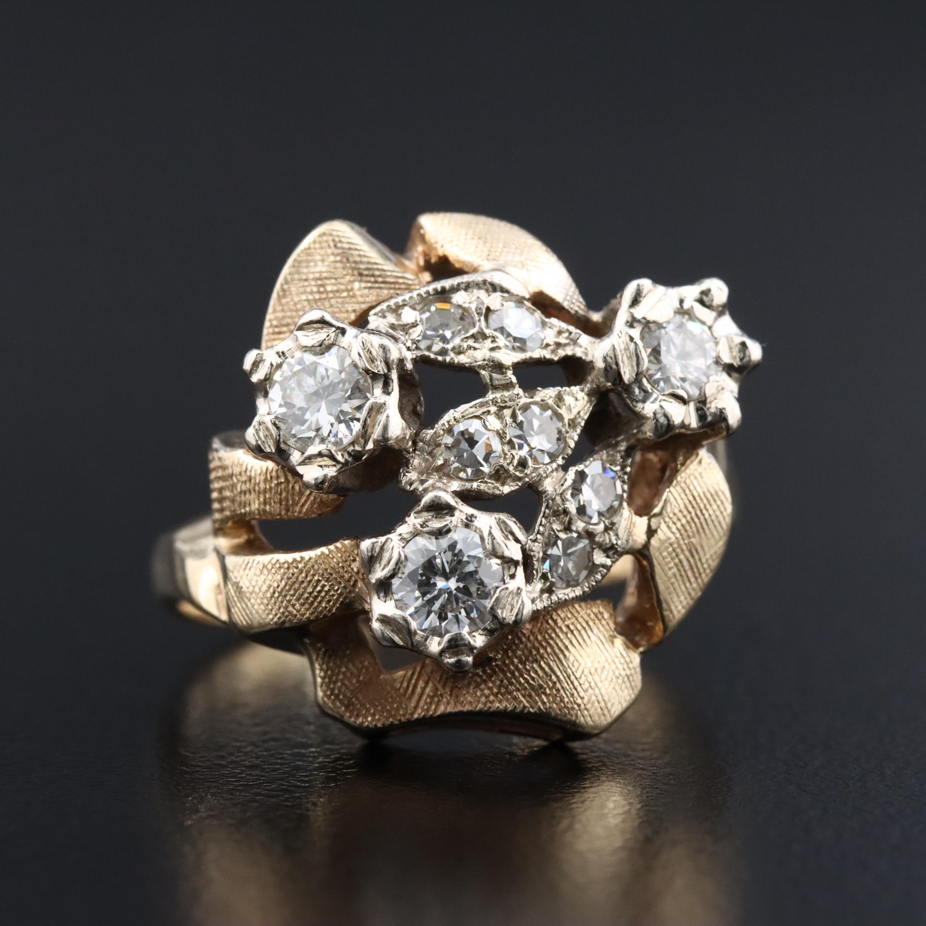 Vintage 14K 0.58 CTW Diamond Ring