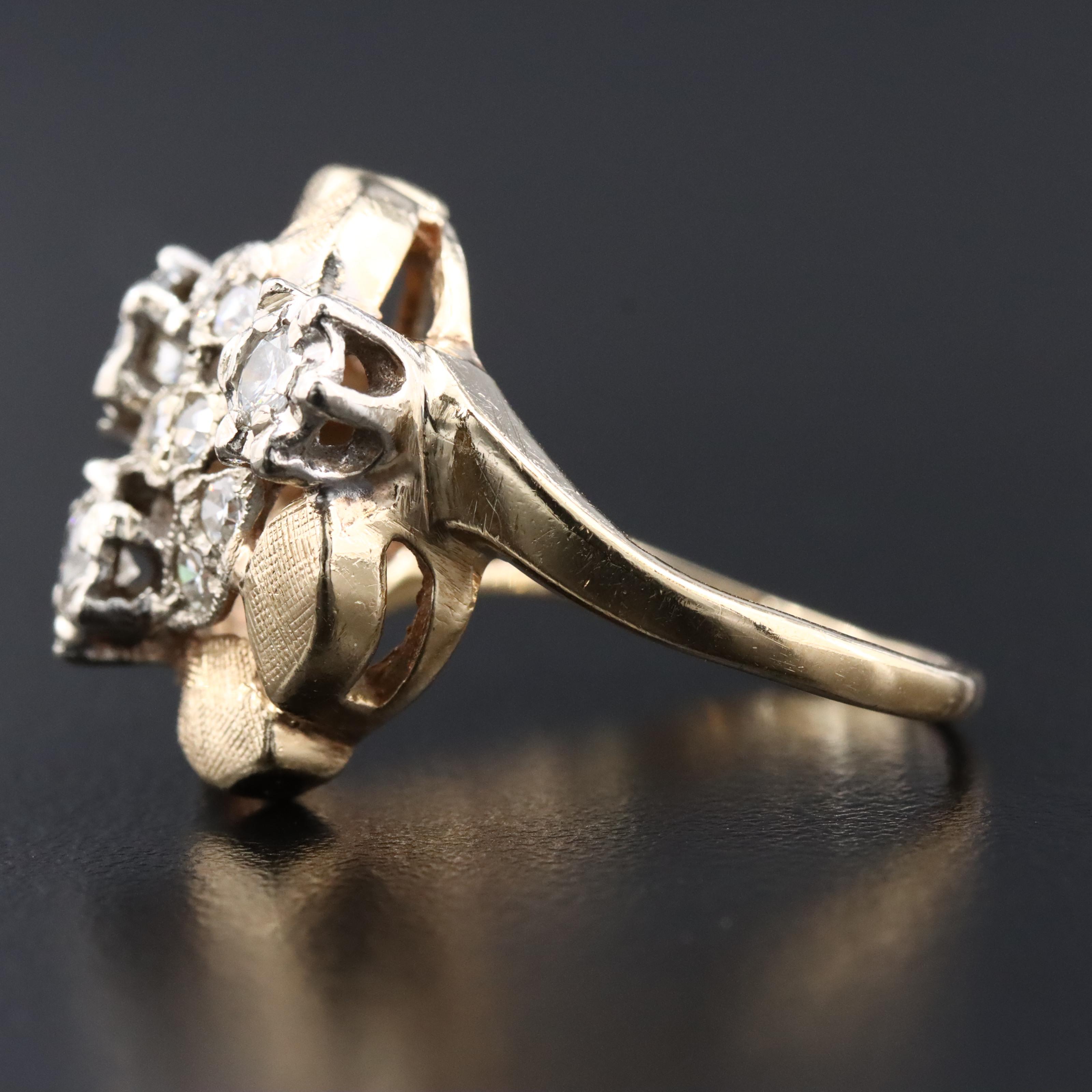 Vintage 14K 0.58 CTW Diamond Ring