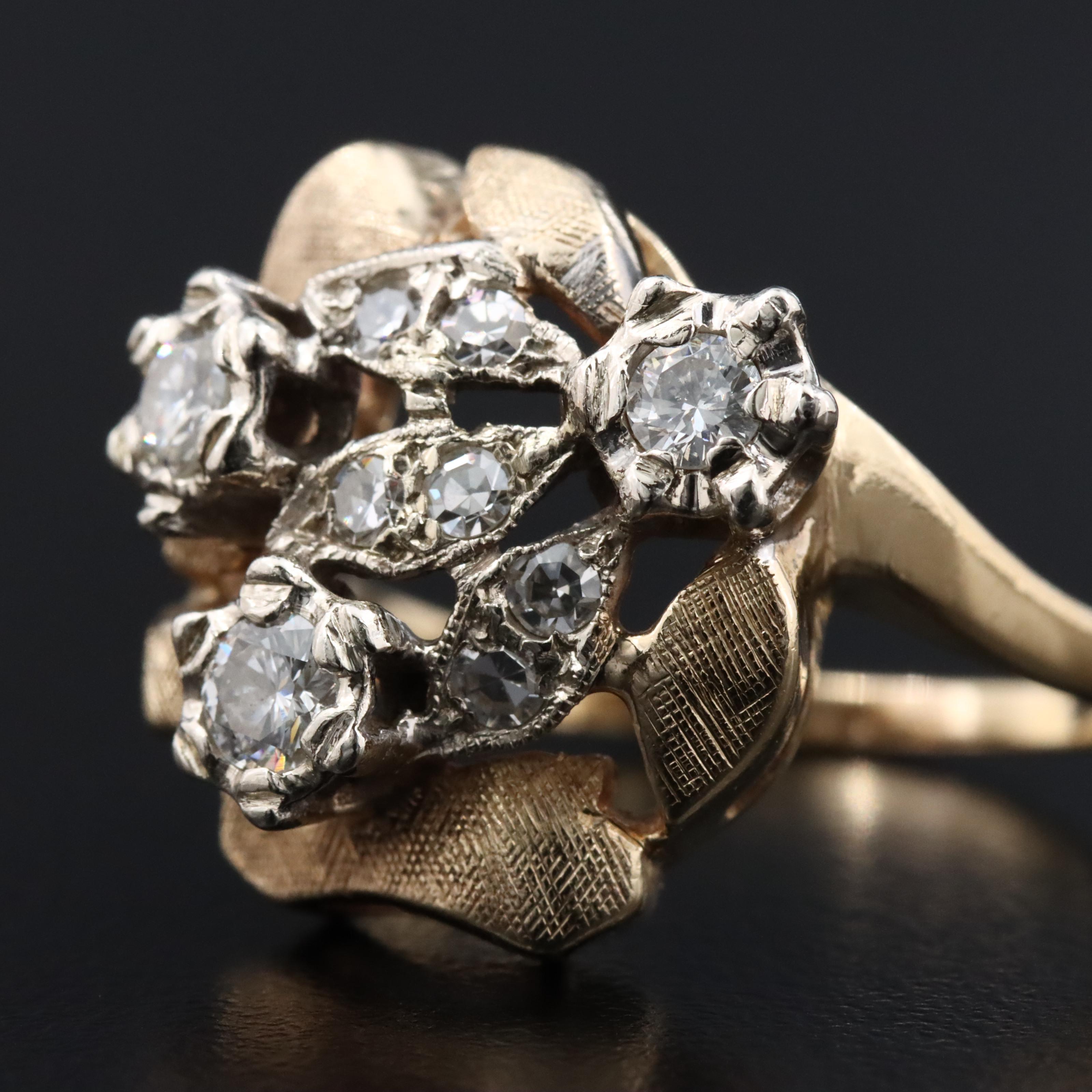 Vintage 14K 0.58 CTW Diamond Ring