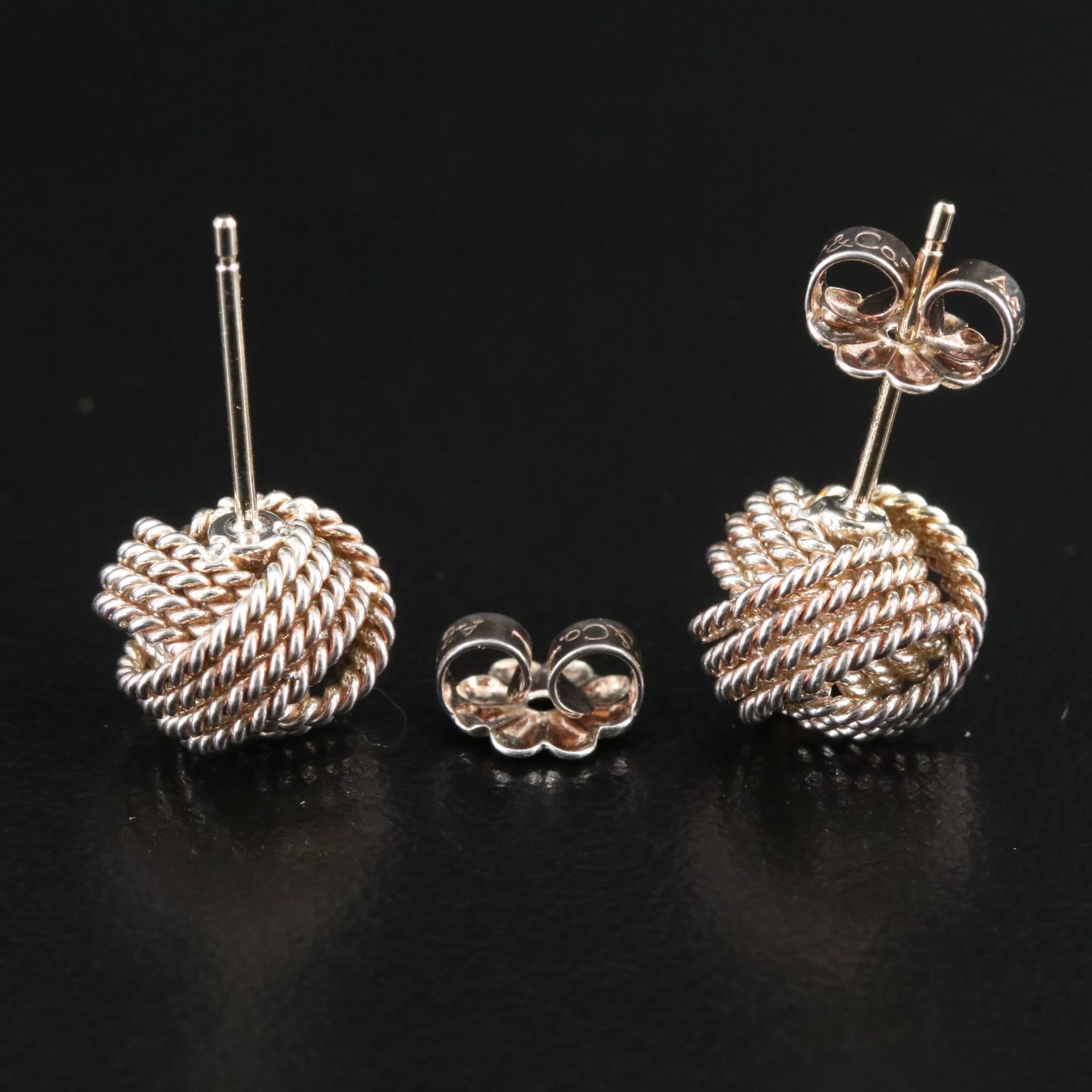 Tiffany & Co. Sterling Twist Knot Earrings