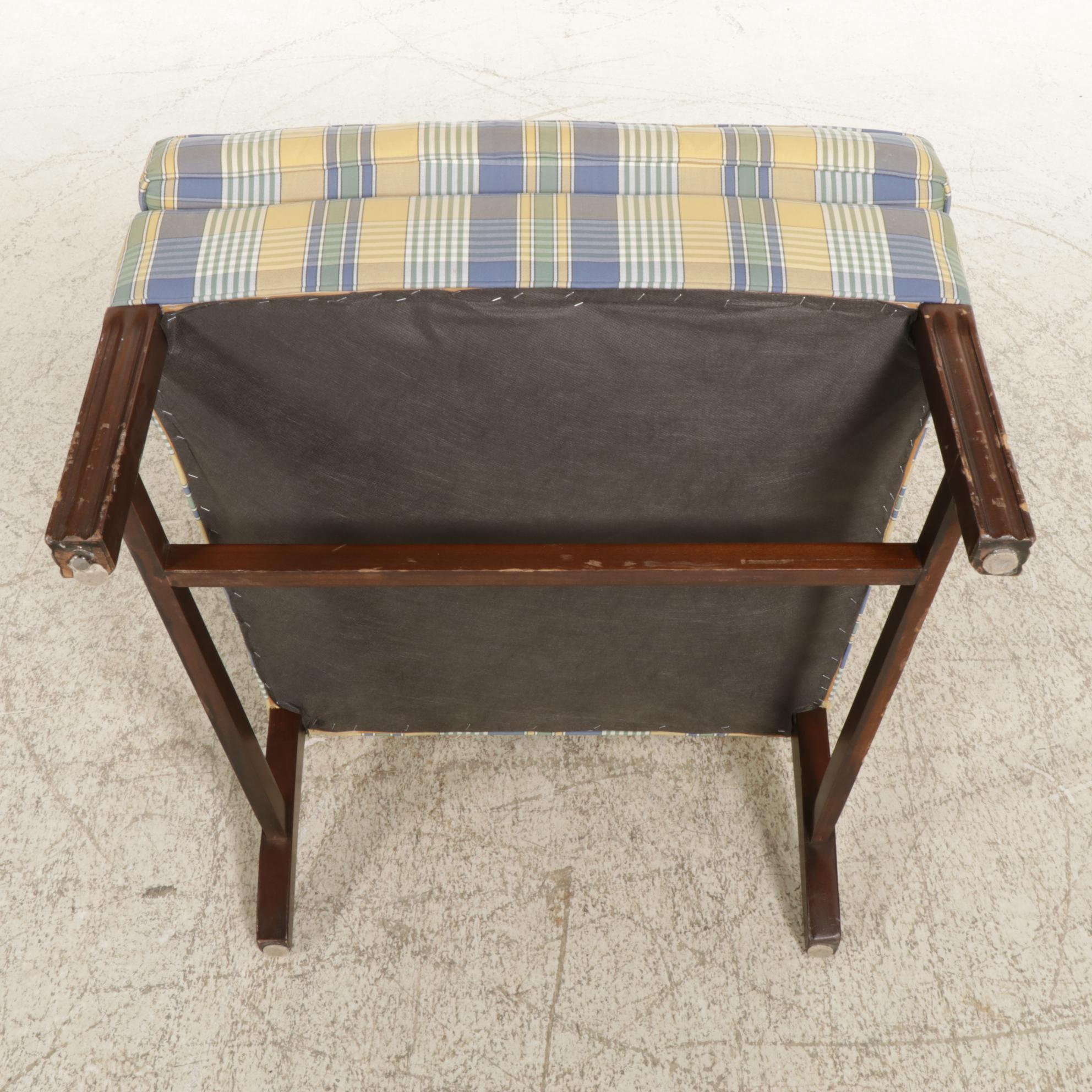 Hickory White Chippendale Style Wingback Armchair