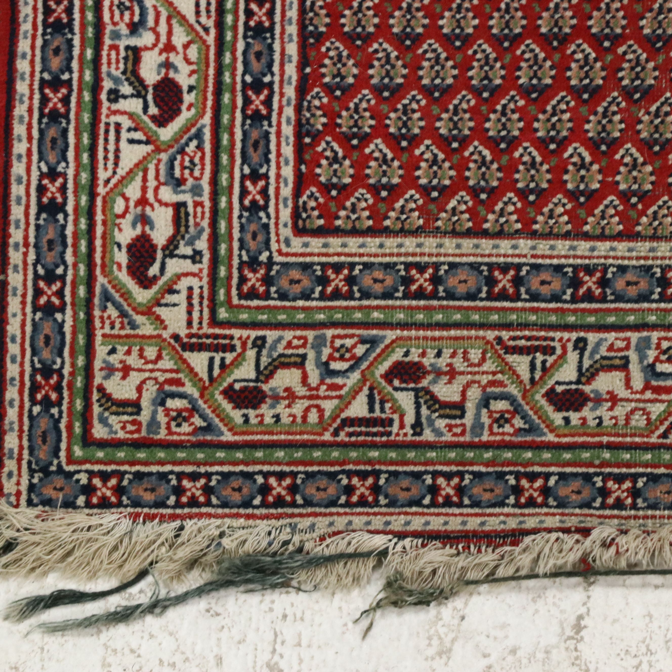 4'1 x 6'2 Hand-Knotted Persian Seraband Area Rug