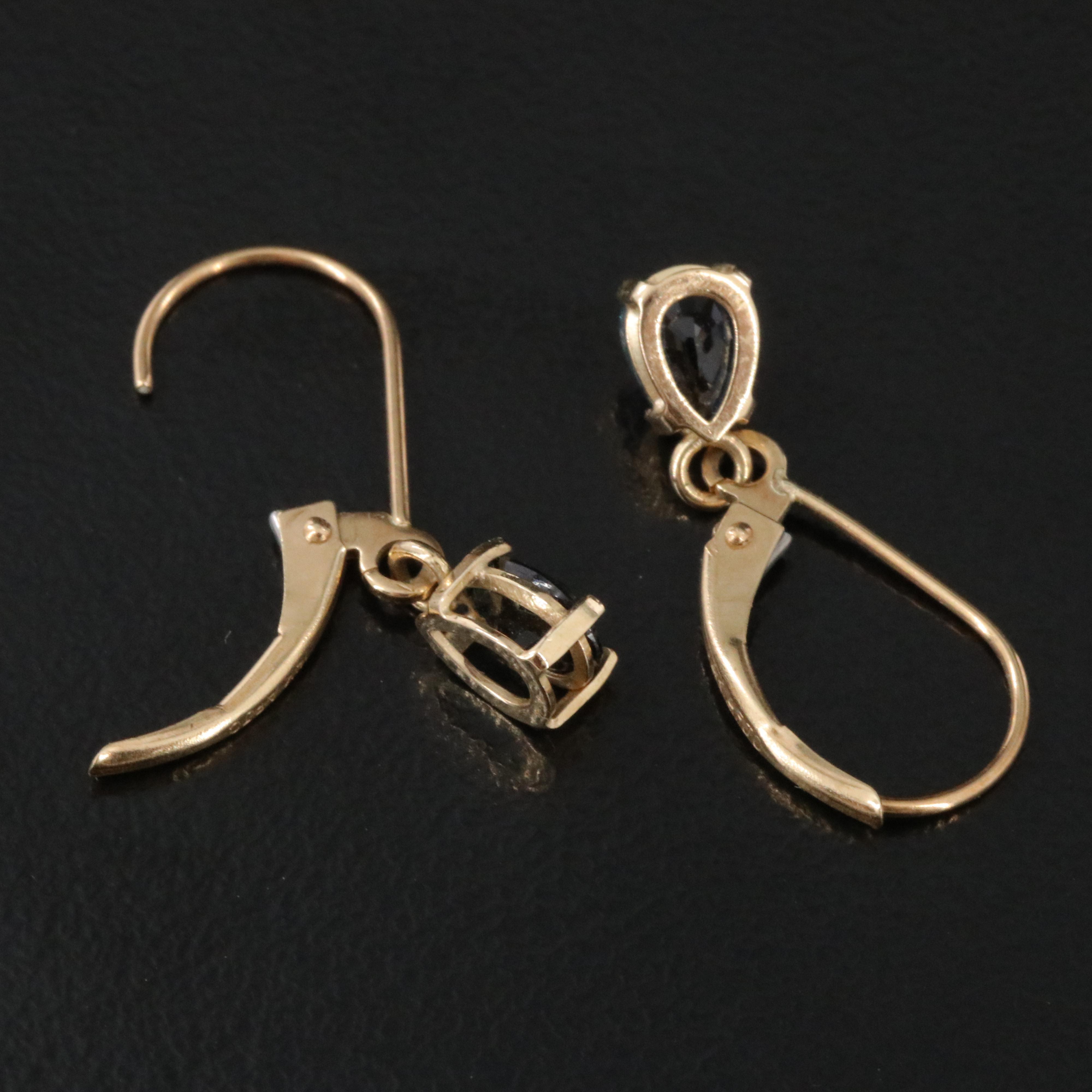 14K Sapphire Earrings