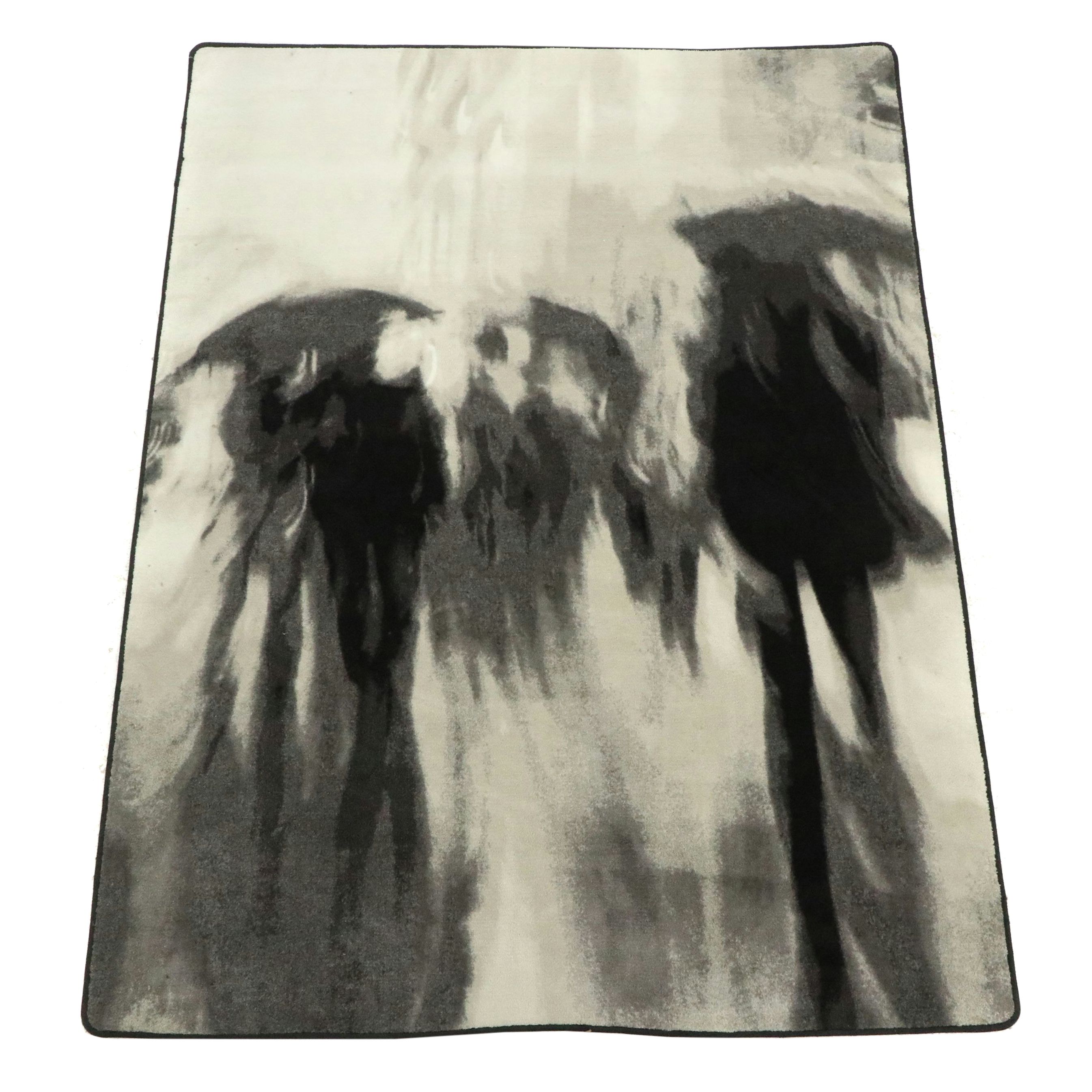 5'6 x 7'8 Machine Made Milliken "Rainy Day Stroll" Area Rug