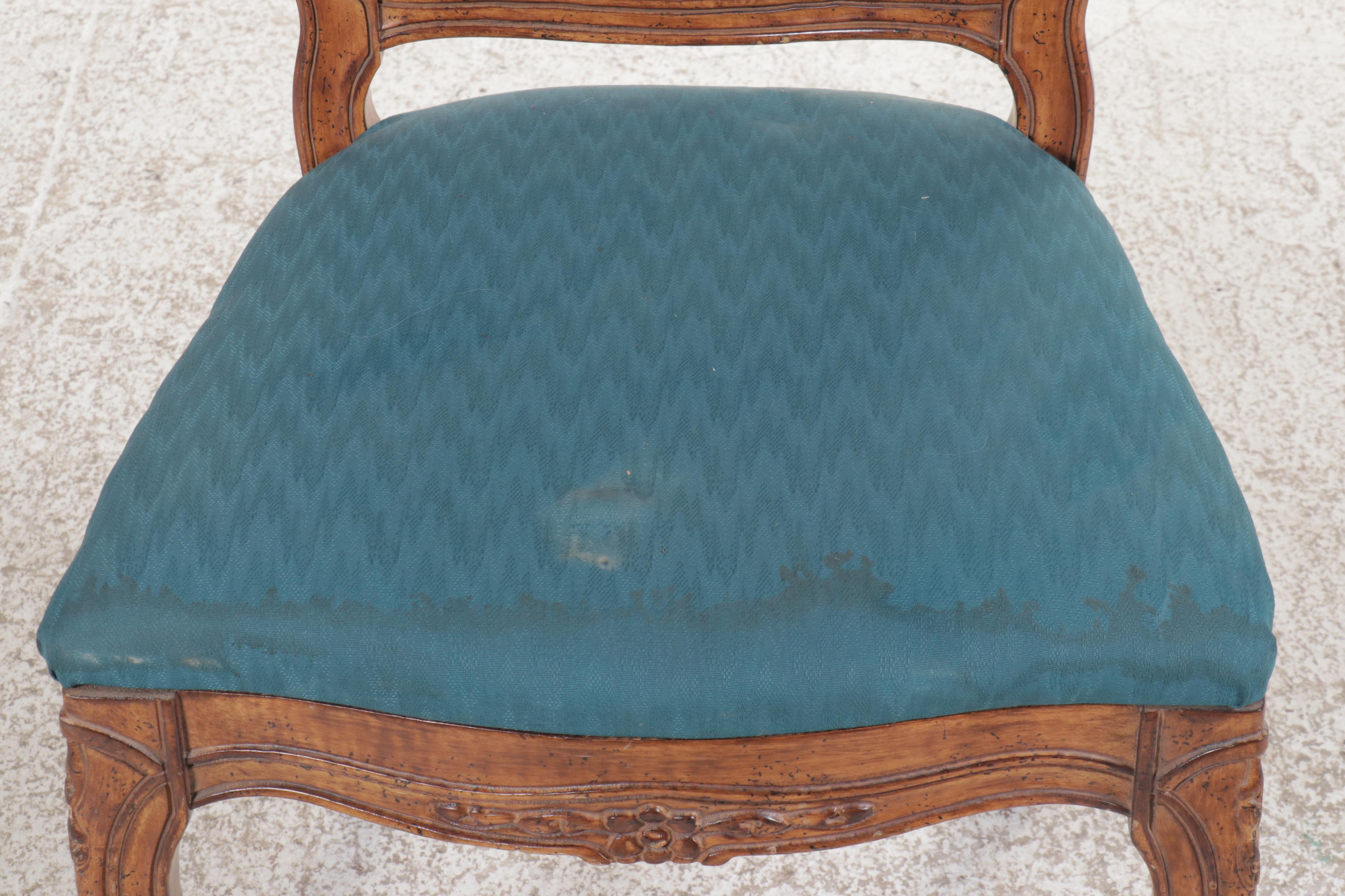 Baroque Style Walnut Side Chair