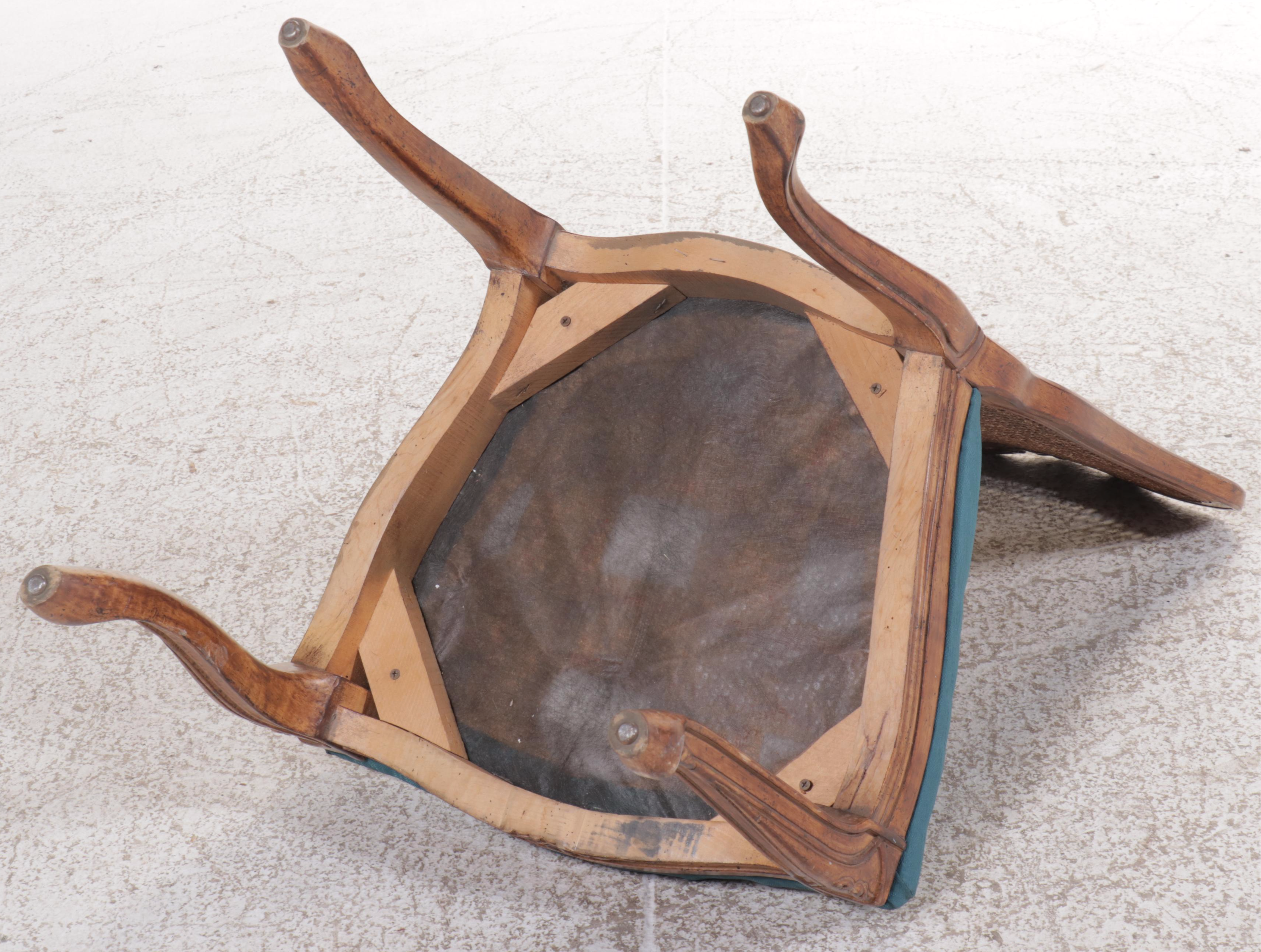 Baroque Style Walnut Side Chair