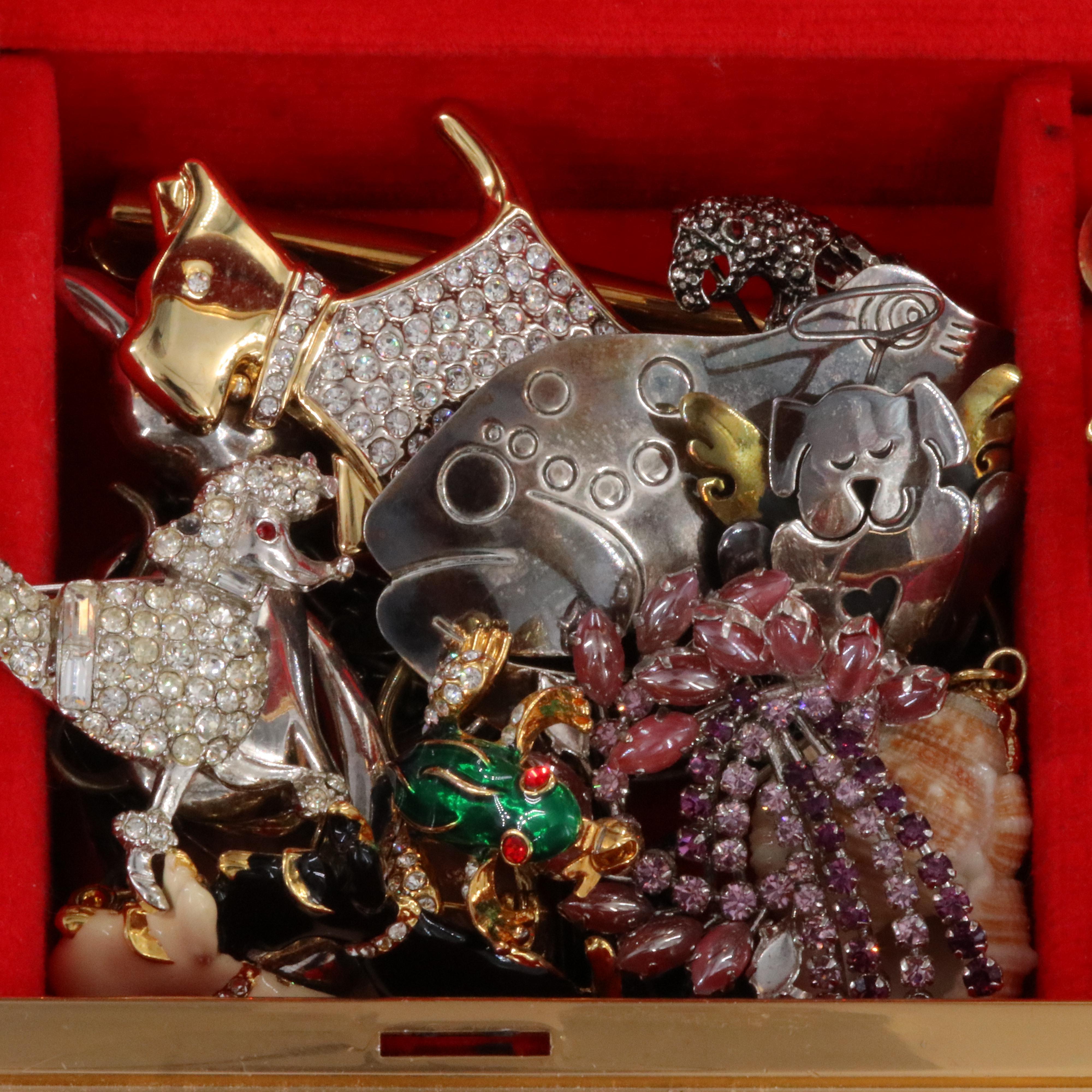 Mexican Sterling Animal Pins and Krementz Featured in Jewelry Collection