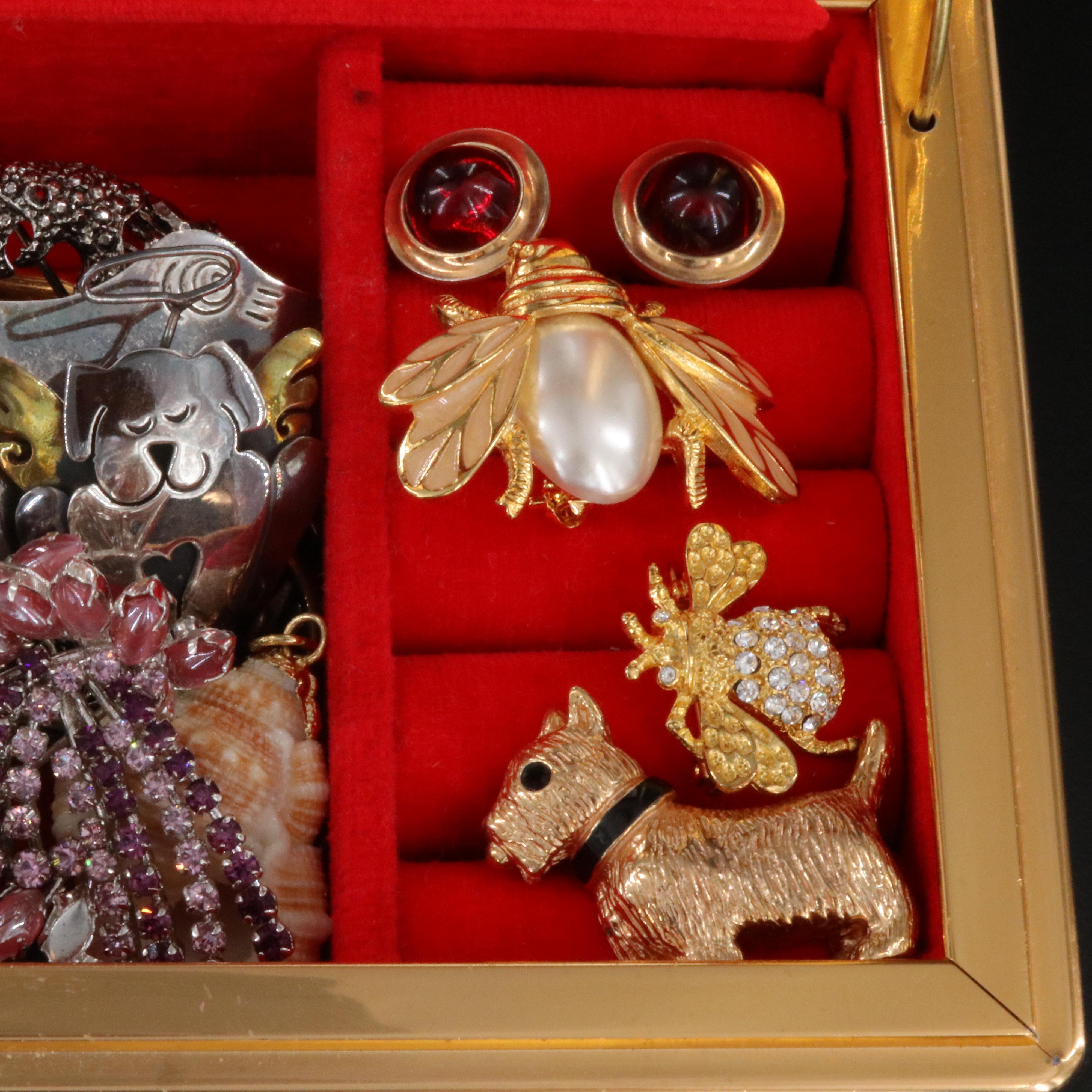 Mexican Sterling Animal Pins and Krementz Featured in Jewelry Collection