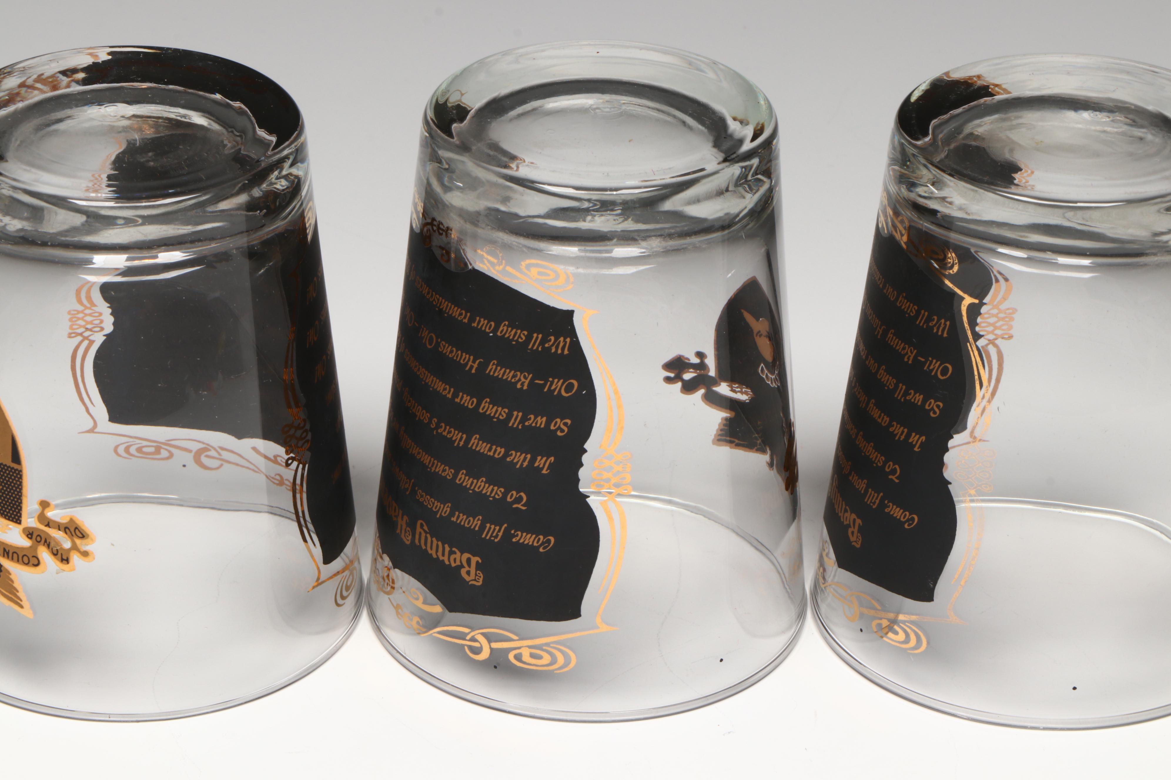 Libbey Glass Company West Point "Benny Haves, Oh!" Old Fashioned Glasses