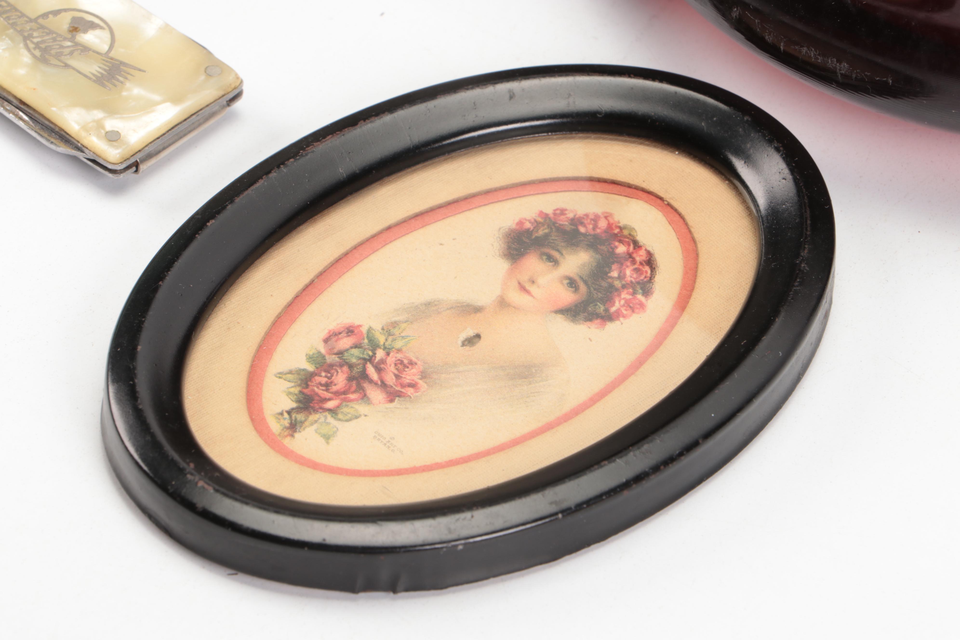 Sterling Handled Metal Curling Iron with More Vanity Accessories