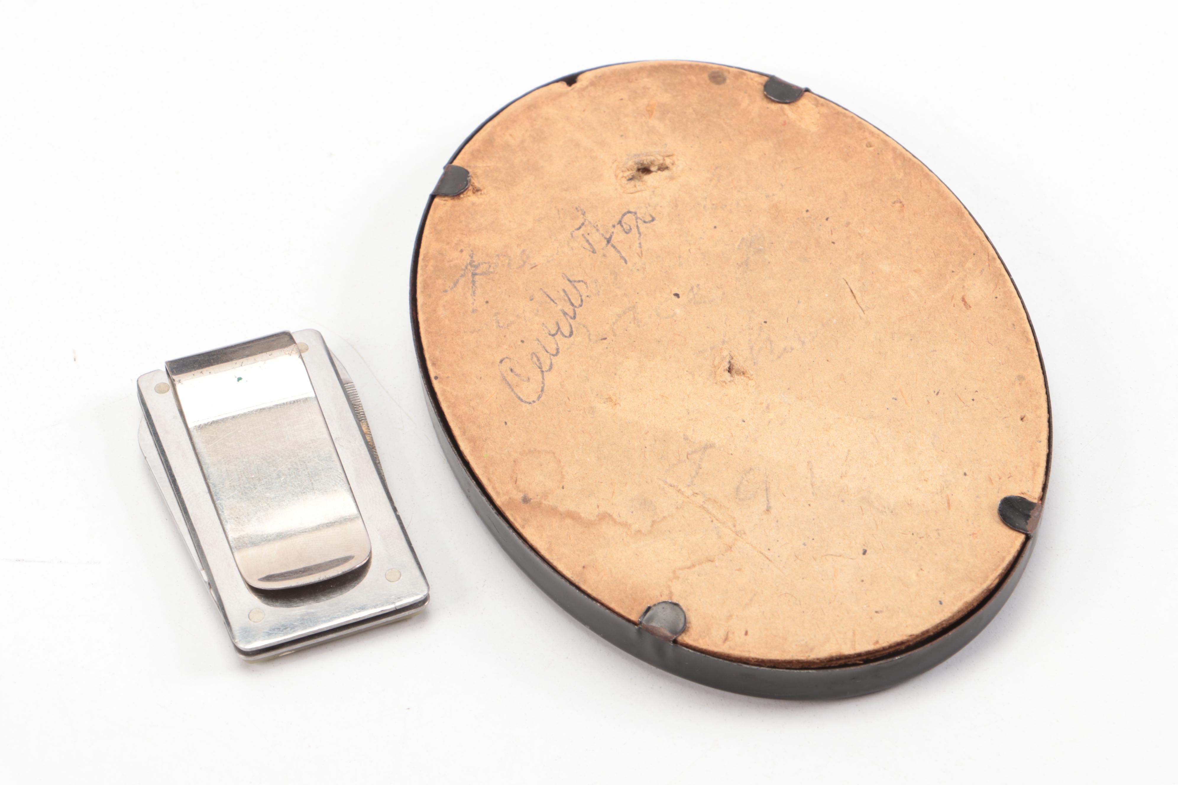 Sterling Handled Metal Curling Iron with More Vanity Accessories