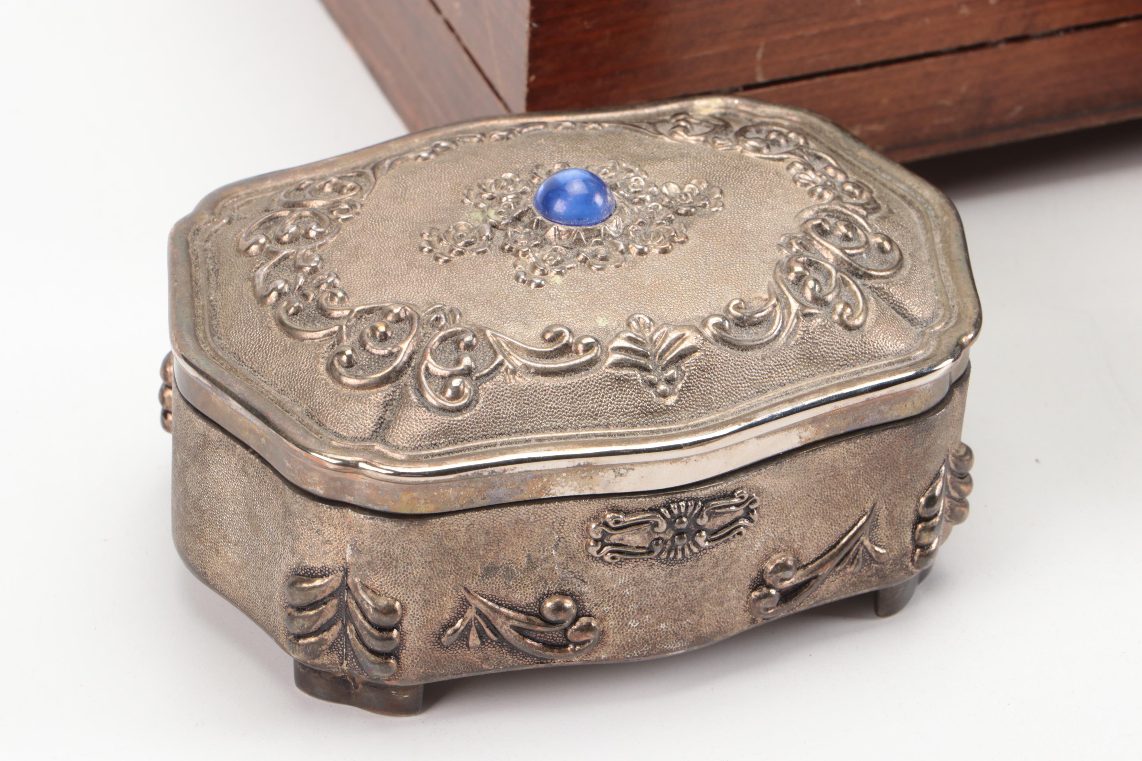 Sterling Handled Metal Curling Iron with More Vanity Accessories