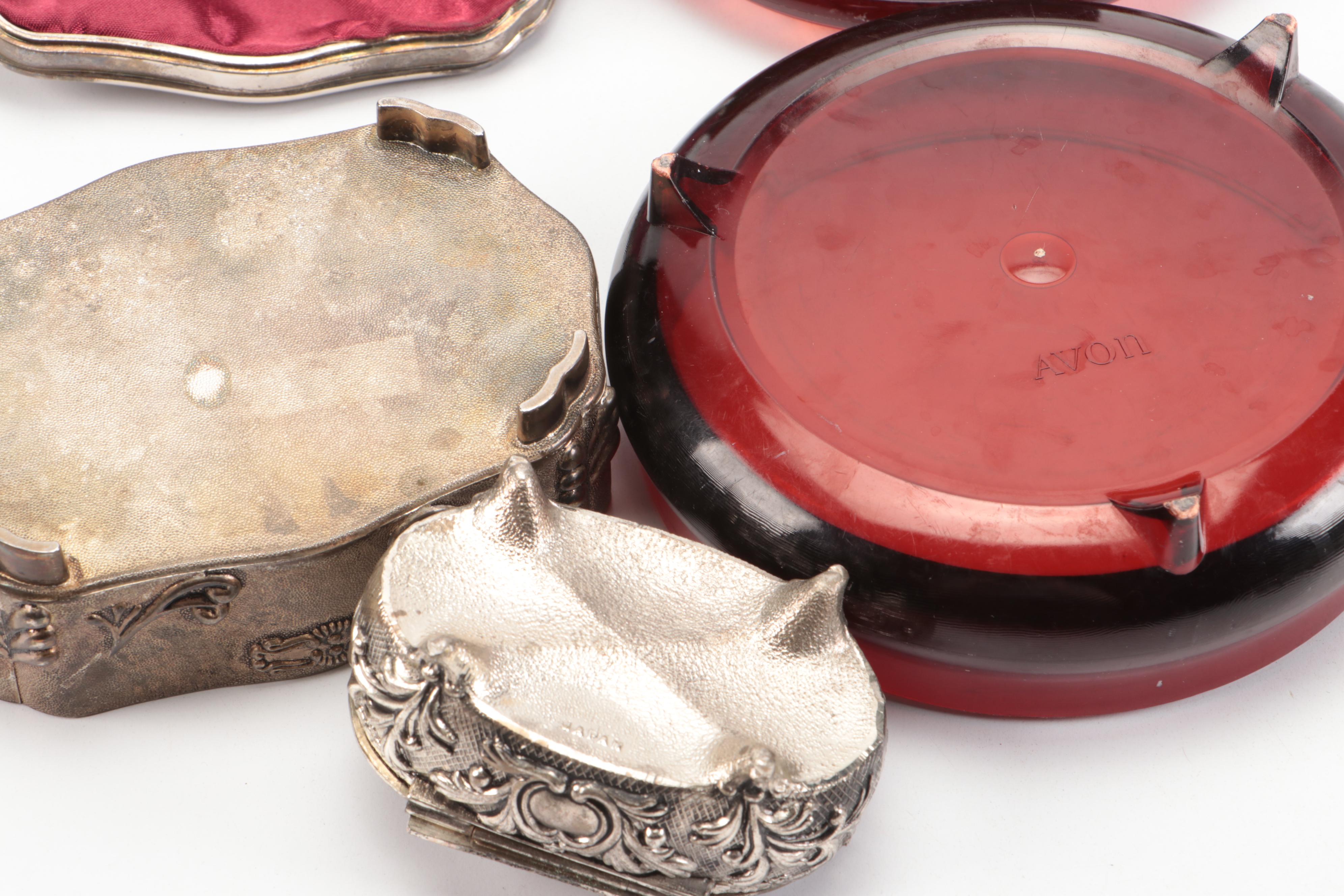 Sterling Handled Metal Curling Iron with More Vanity Accessories