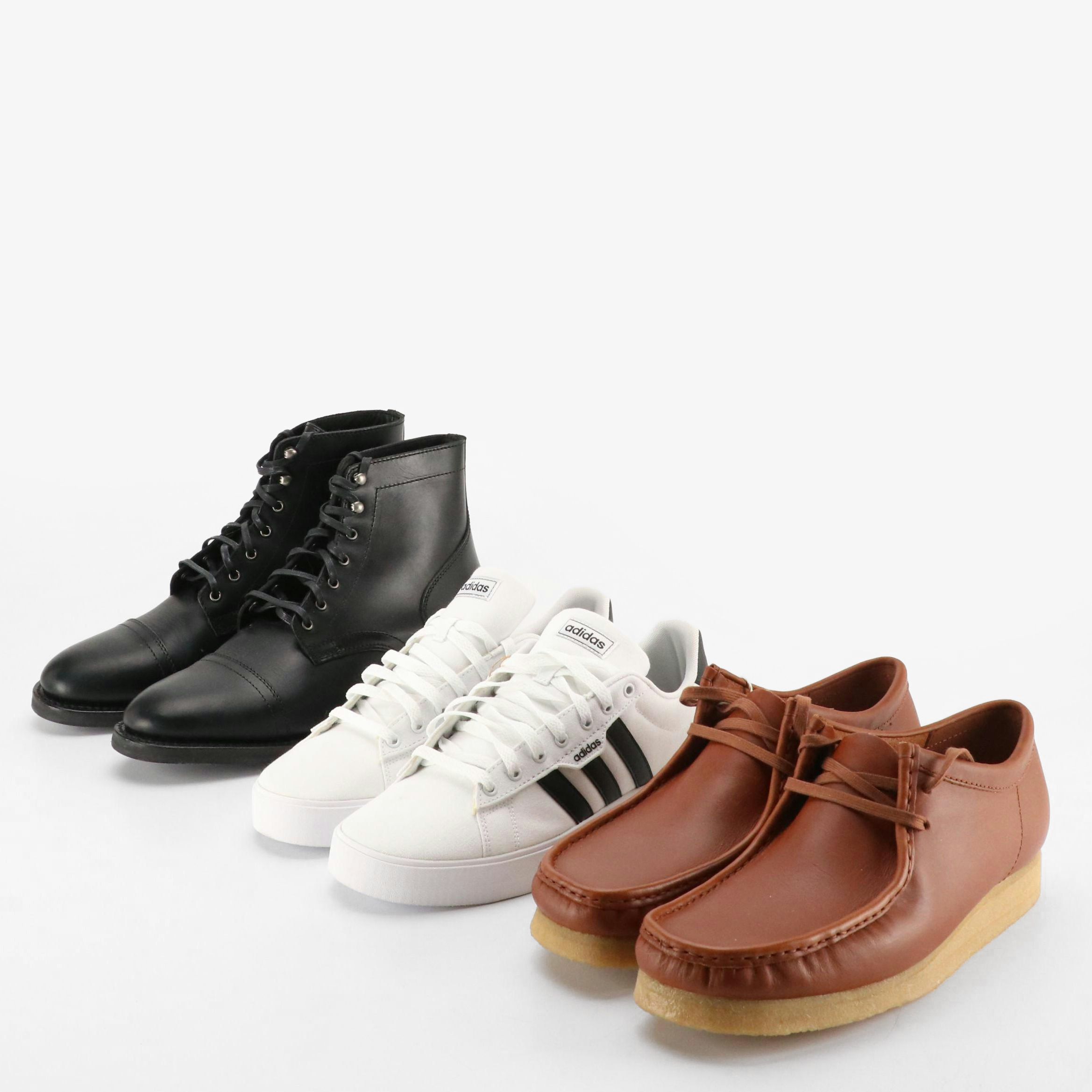 Adidas Skateboard Sneakers, Clarks Wallabees & Thursday Boot Co. 'Captain' Boots