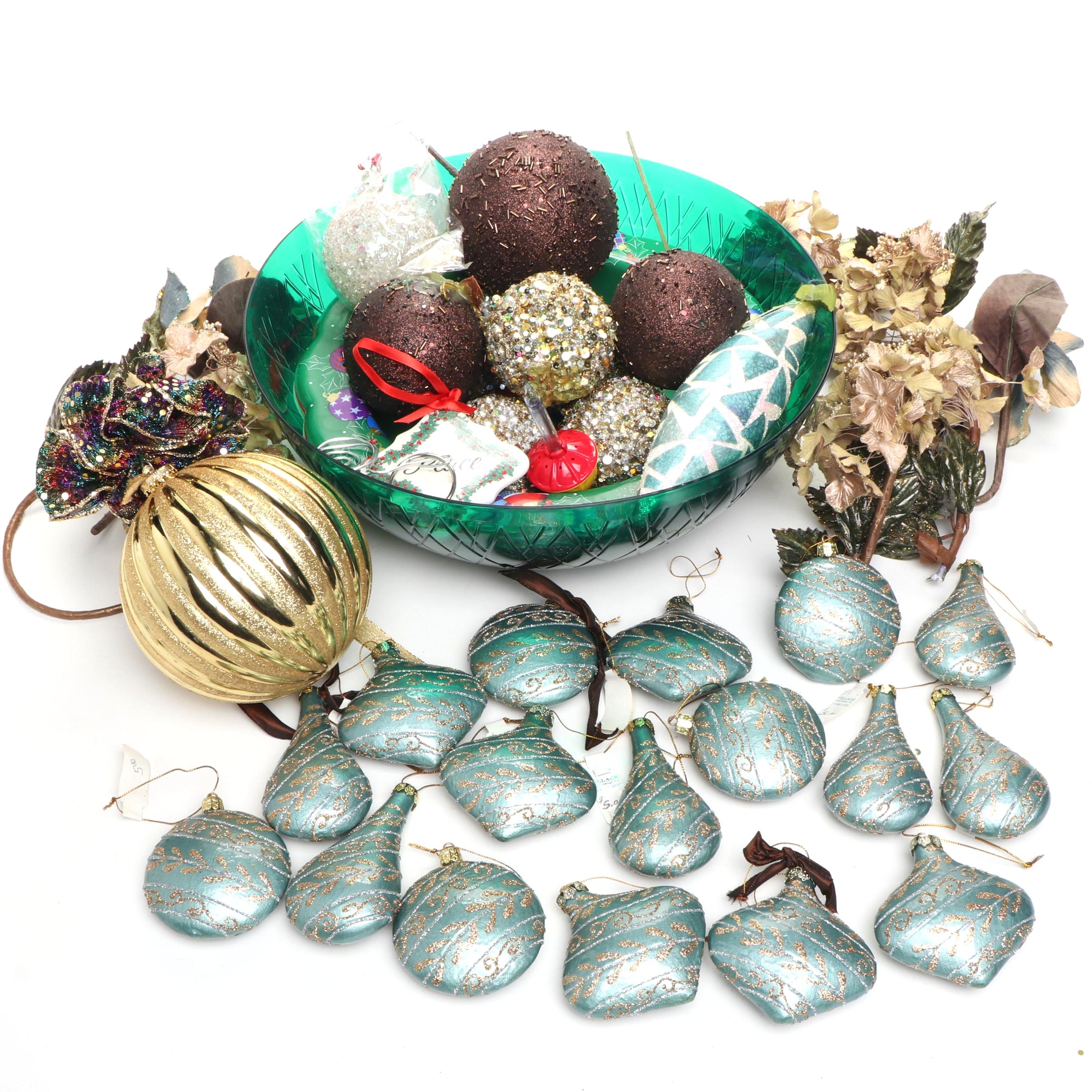 Festive Serveware with Tree Trimming Ornament Collection