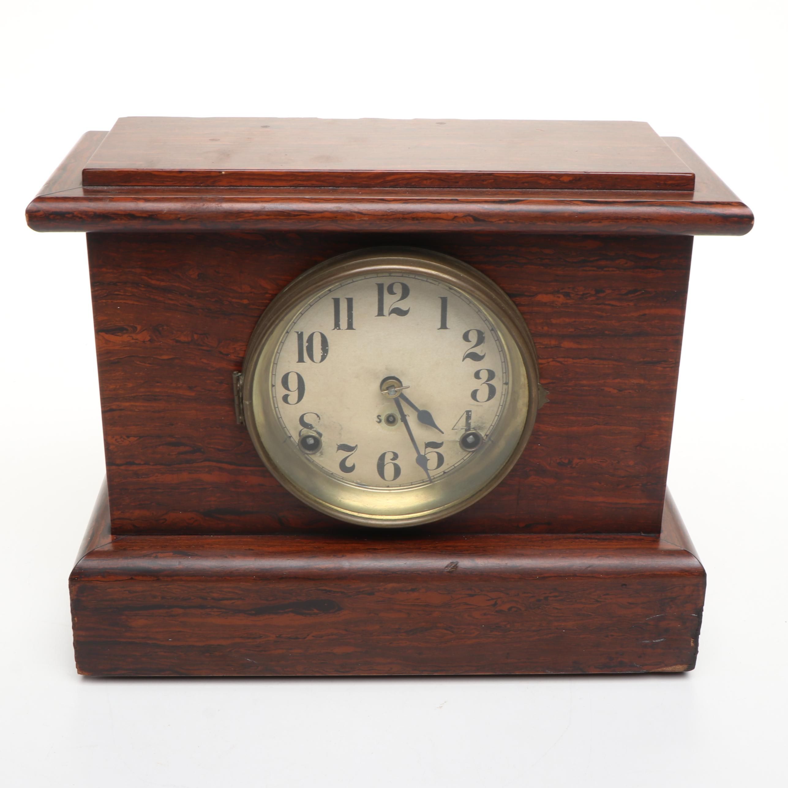 Seth Thomas Grain Painted Mantel Clock, Early to Mid-20th Century