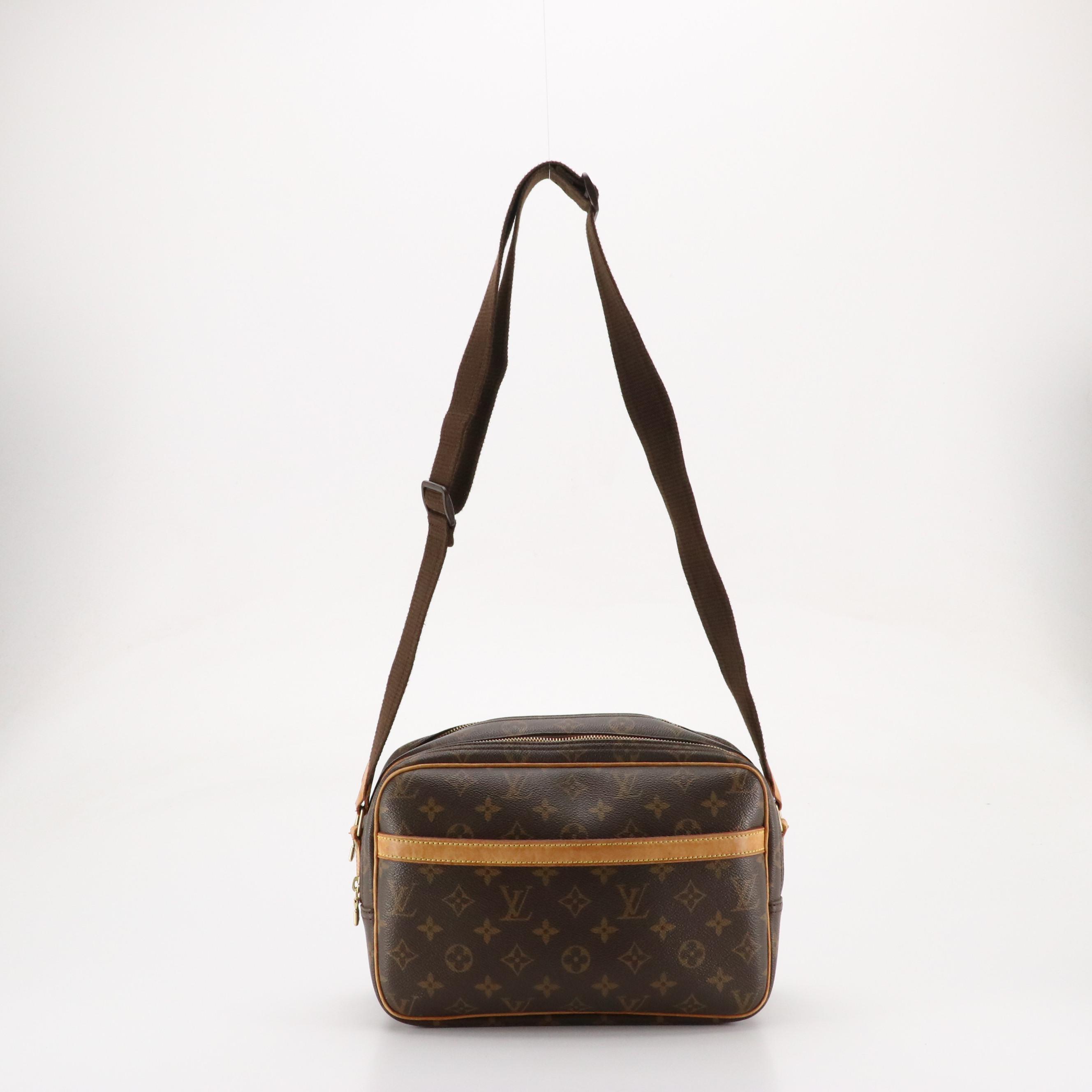 Louis Vuitton Reporter PM Crossbody Bag in Monogram Canvas and Leather Trim