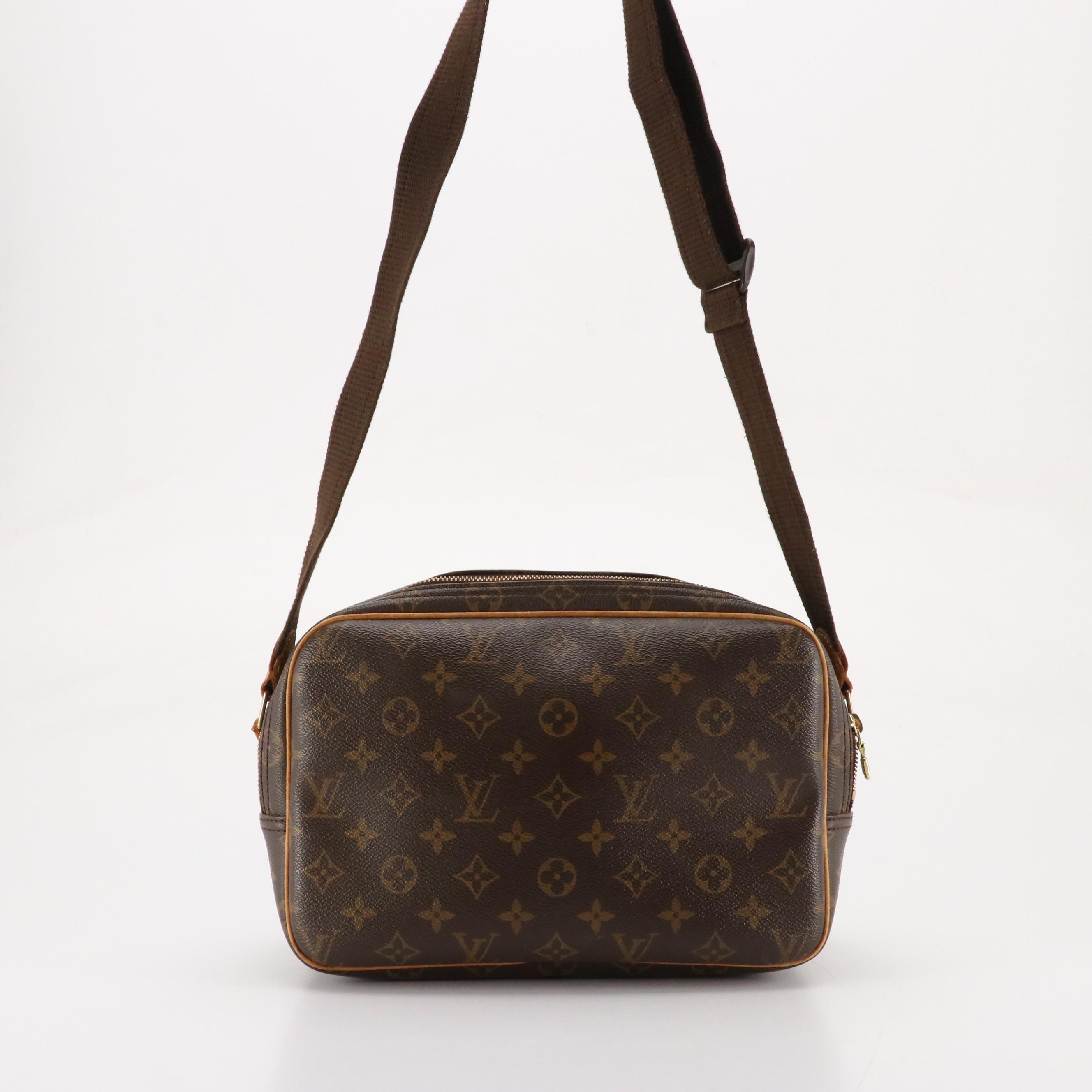 Louis Vuitton Reporter PM Crossbody Bag in Monogram Canvas and Leather Trim