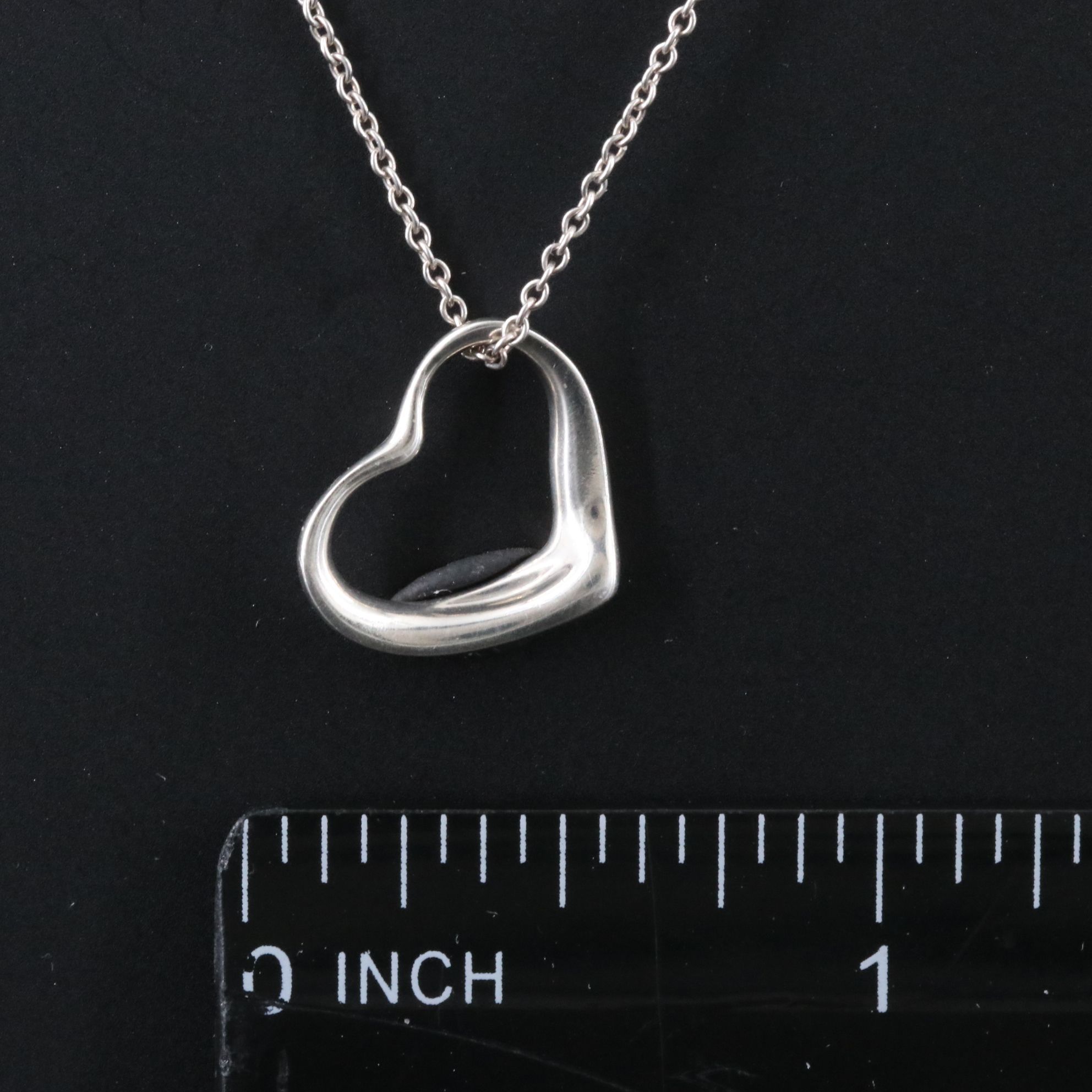 Elsa Peretti for Tiffany & Co. Open Heart Sterling Pendant Necklace