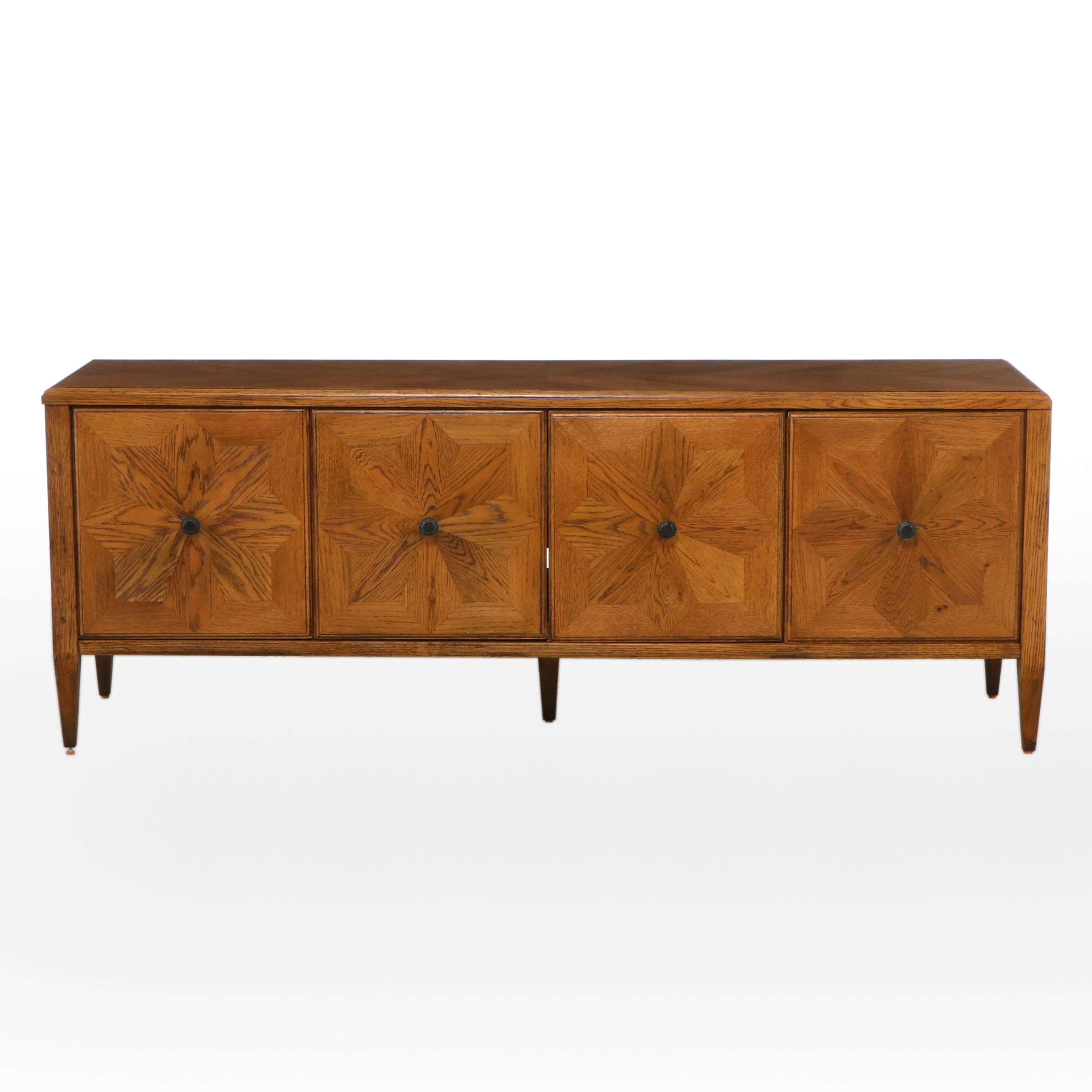 Theodore Alexander Mid Century Modern Style Oak Credenza