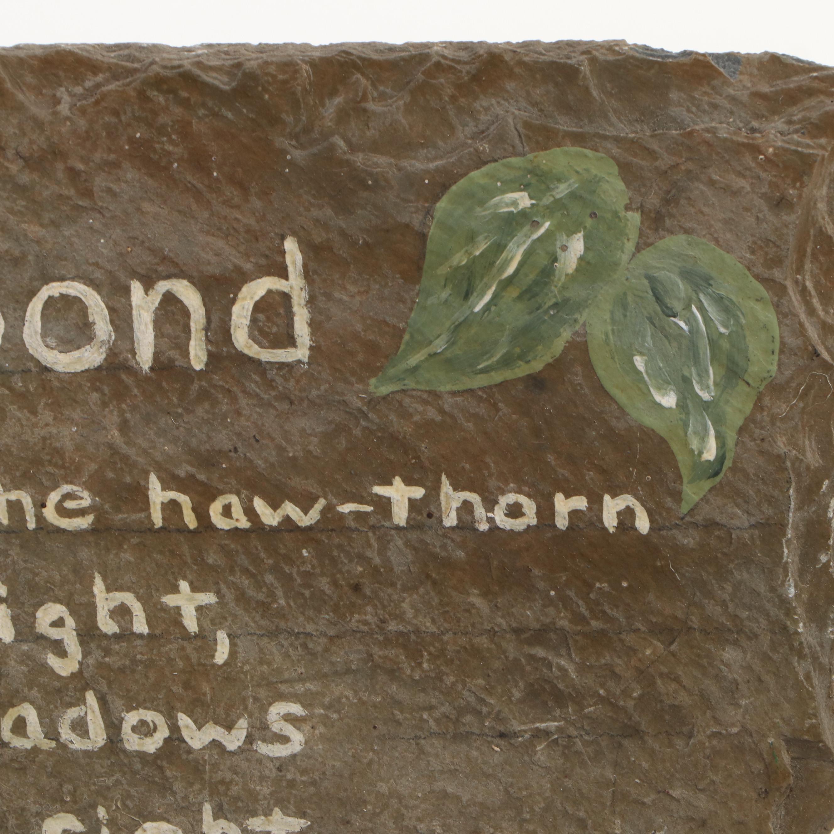 Cast Iron Scottish Terrier and Hunting Dog with "The Fishpond" Stone Sign