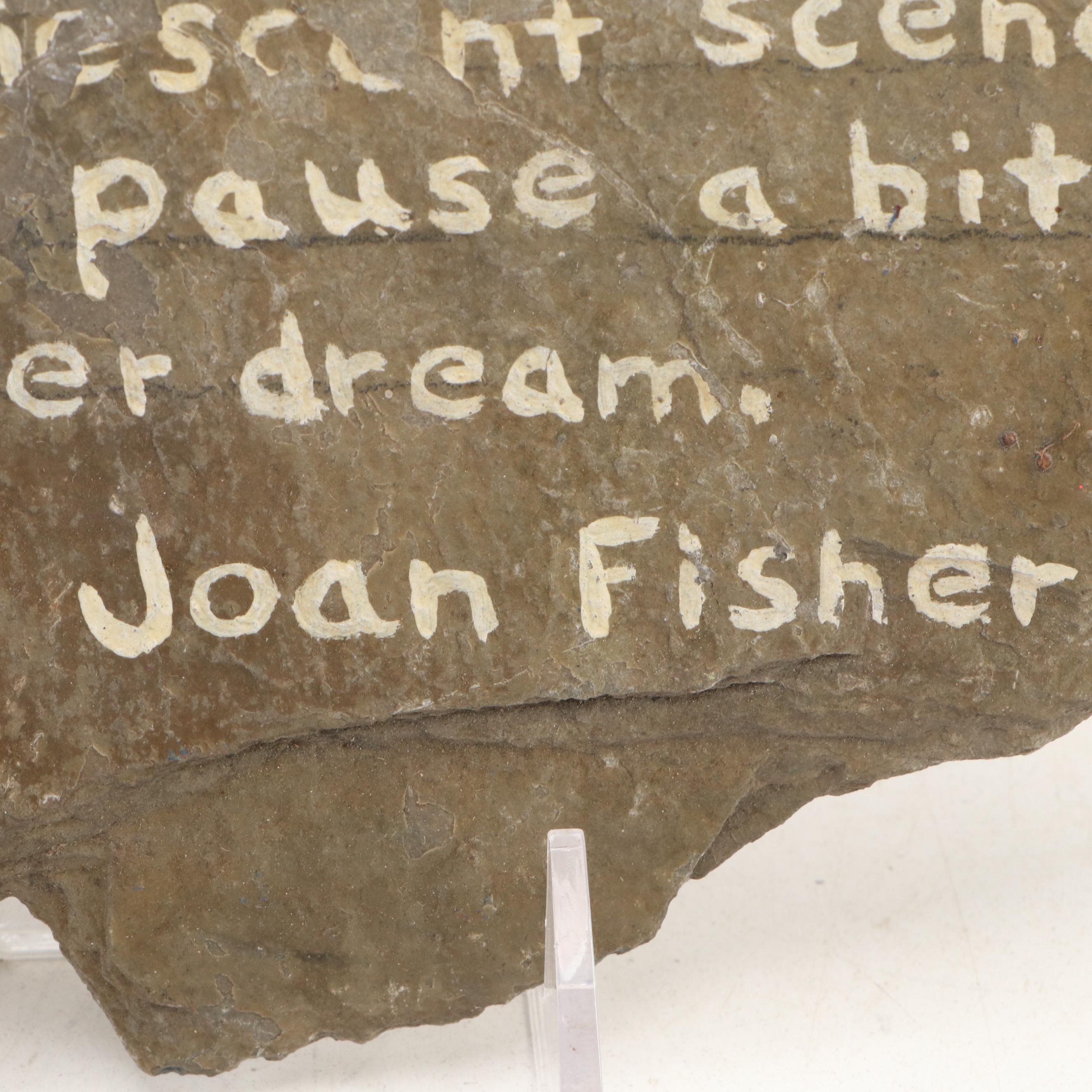 Cast Iron Scottish Terrier and Hunting Dog with "The Fishpond" Stone Sign