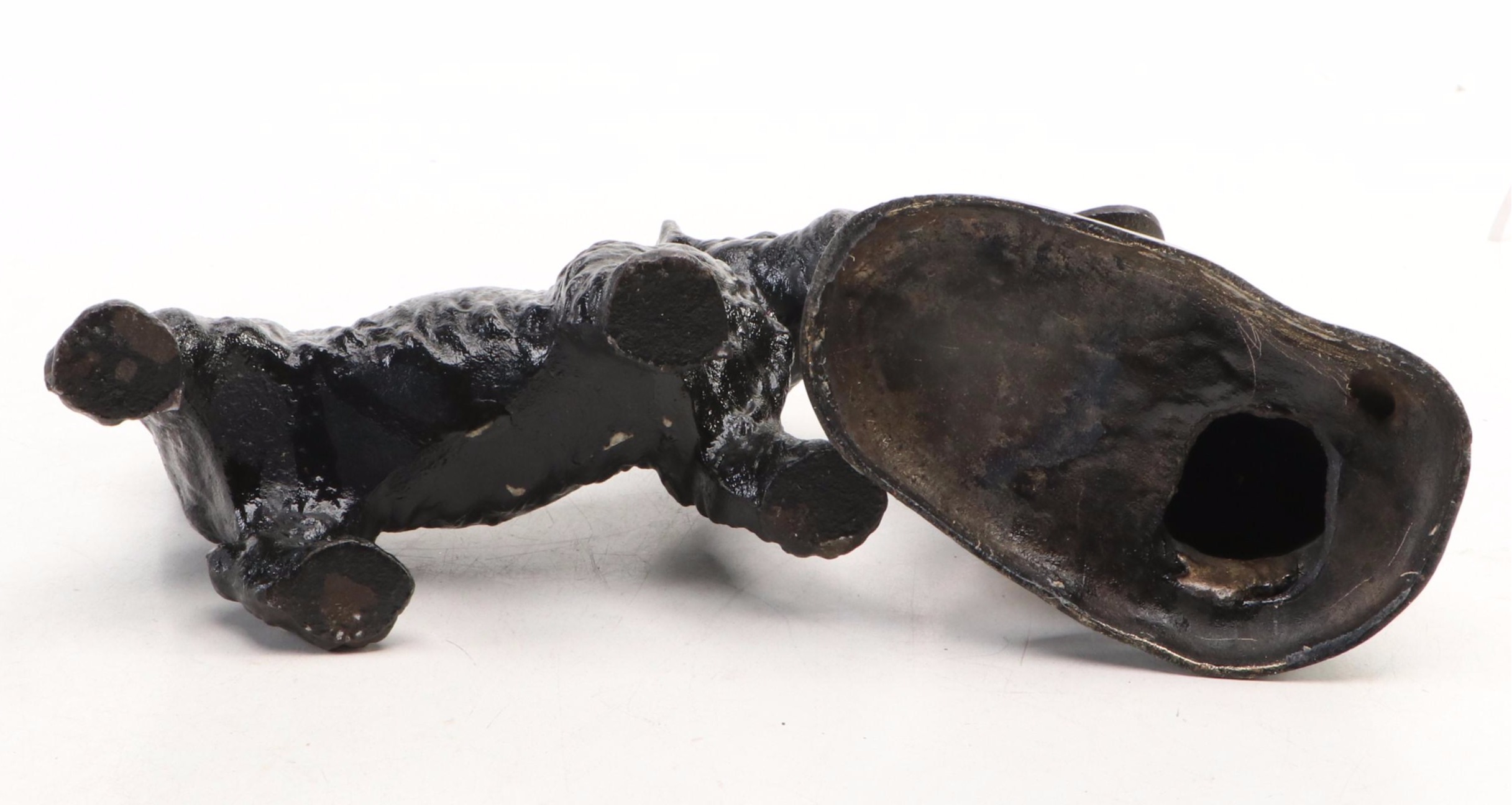 Cast Iron Scottish Terrier and Hunting Dog with "The Fishpond" Stone Sign