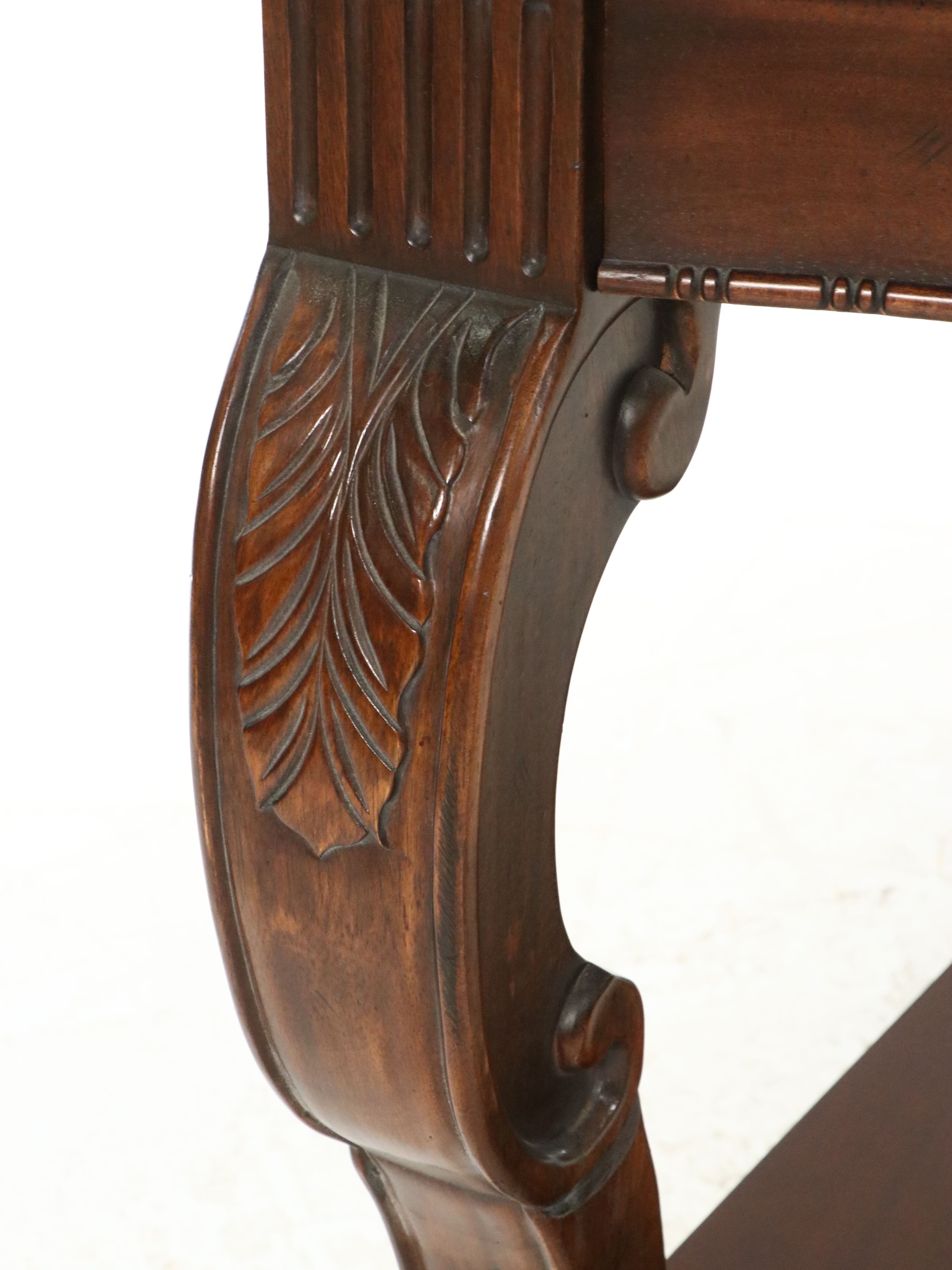 Mahogany Console Table with Marble Top